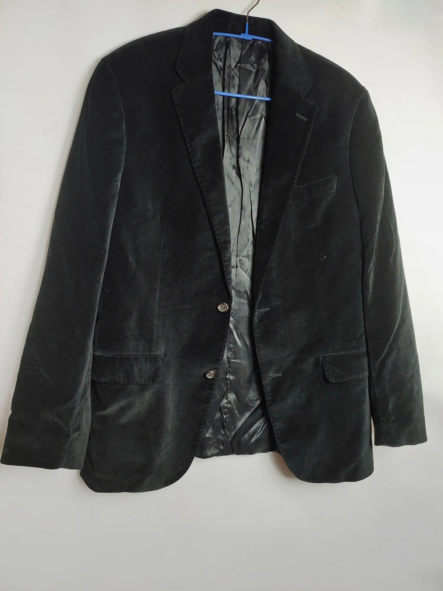 Lauren Ralph Lauren × Polo Ralph Lauren × Ralph Lauren Black Label LRL Ralph Lauren Velour Black Blazer Size 48R - 2 Thumbnail