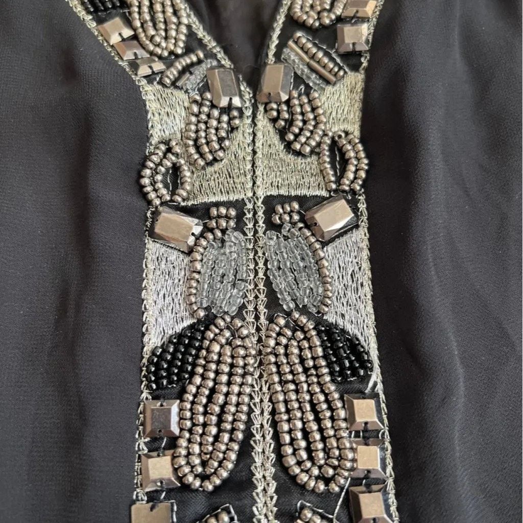 Other Carmen Marc Valvo Black Embellished Sleeveless Top, S Size S / US 4 / IT 40 - 4 Thumbnail
