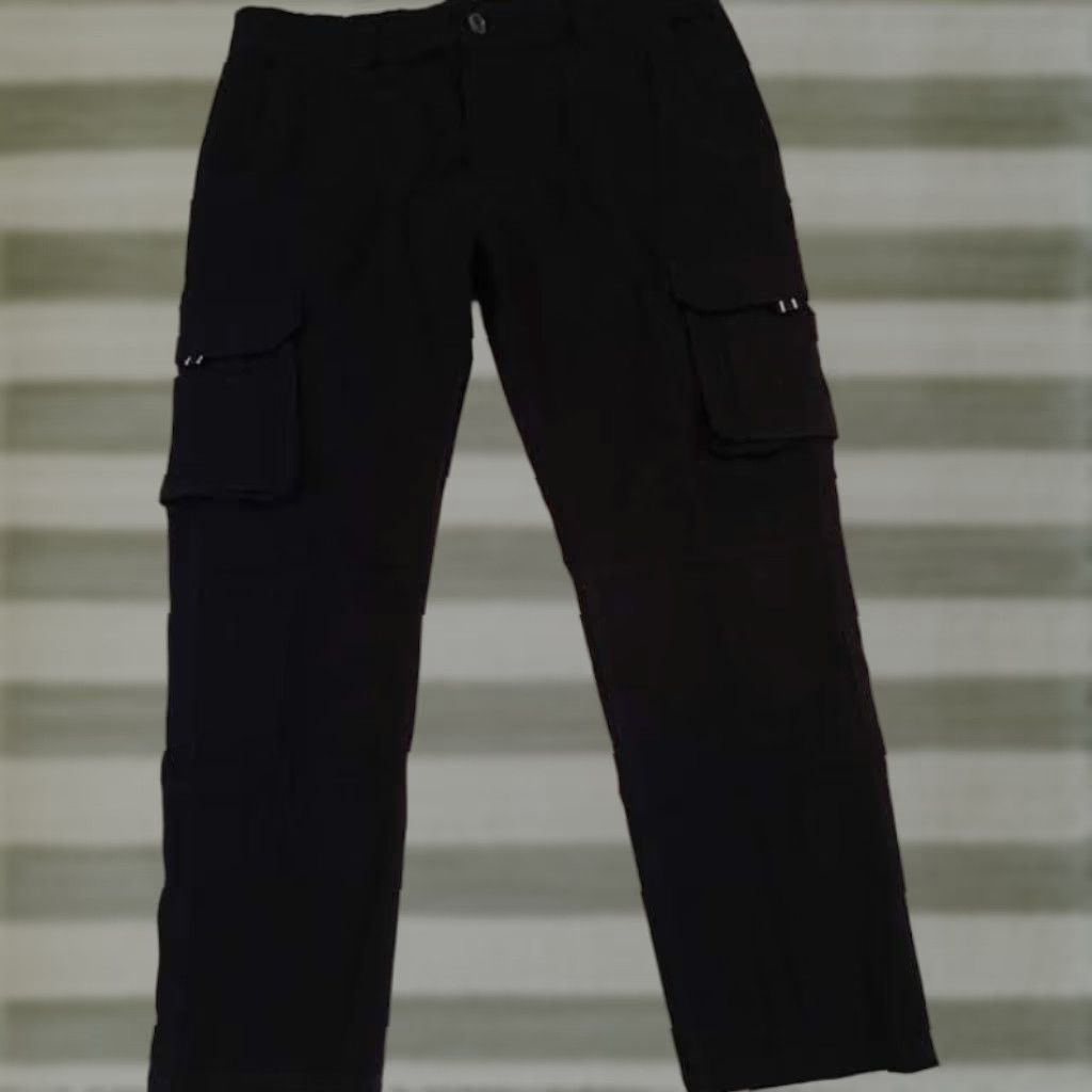 Vintage VINTAGE West Ace Cargo Pants Mens Regular Size 36 Black Cargo 29 Inseam Police Theme Size US 36 / EU 52 - 1 Thumbnail