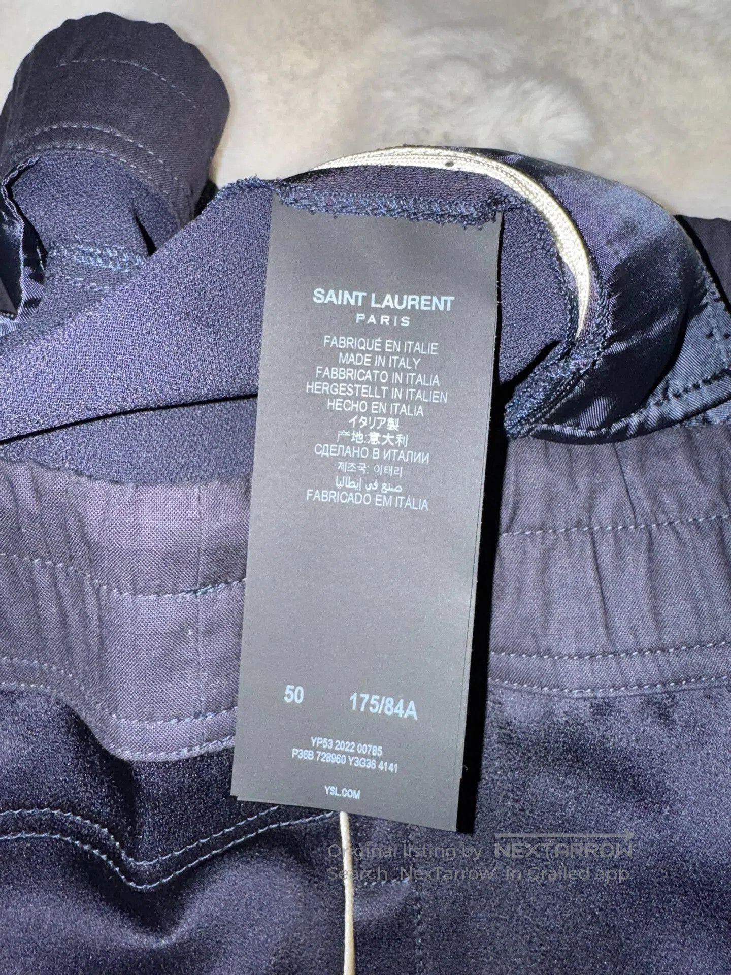 Saint Laurent Paris Saint Laurent YSL Navy Casual Trousers. Size US 34 / EU 50 - 4 Thumbnail