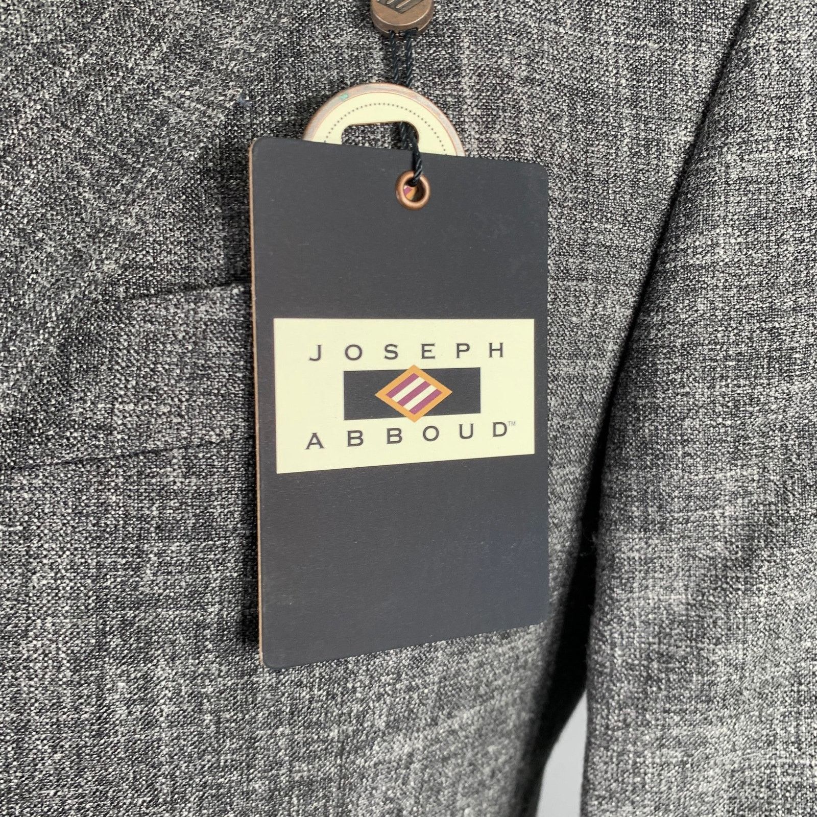 Joseph Abboud JOSEPH ABBOUD Size 40 Grey White Woven Wool Linen Sport Coat Size 40R - 2 Thumbnail