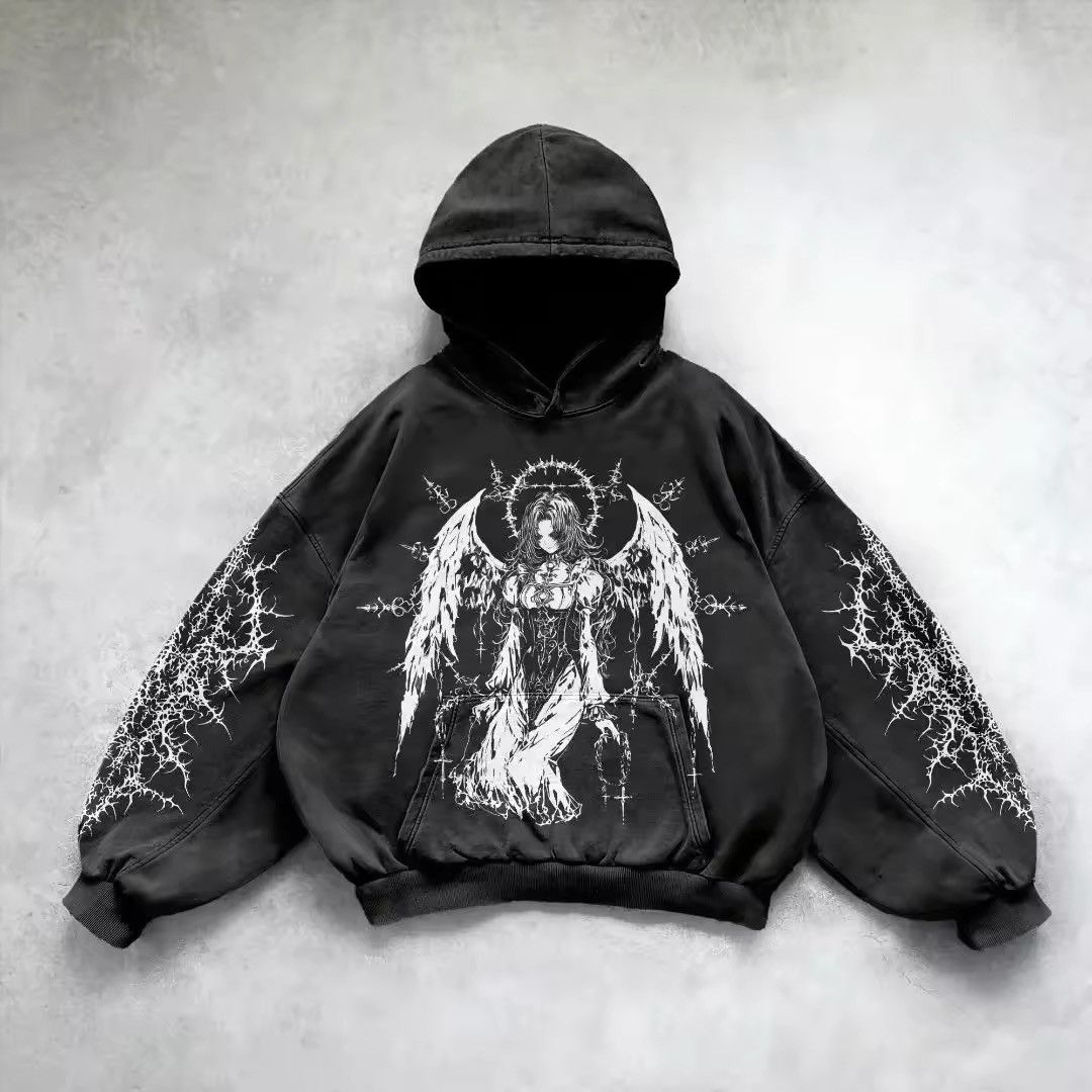 Japanese Brand Grunge Sexy Angel Graphic Hoodies Size US XXL / EU 58 / 5 - 6 Thumbnail