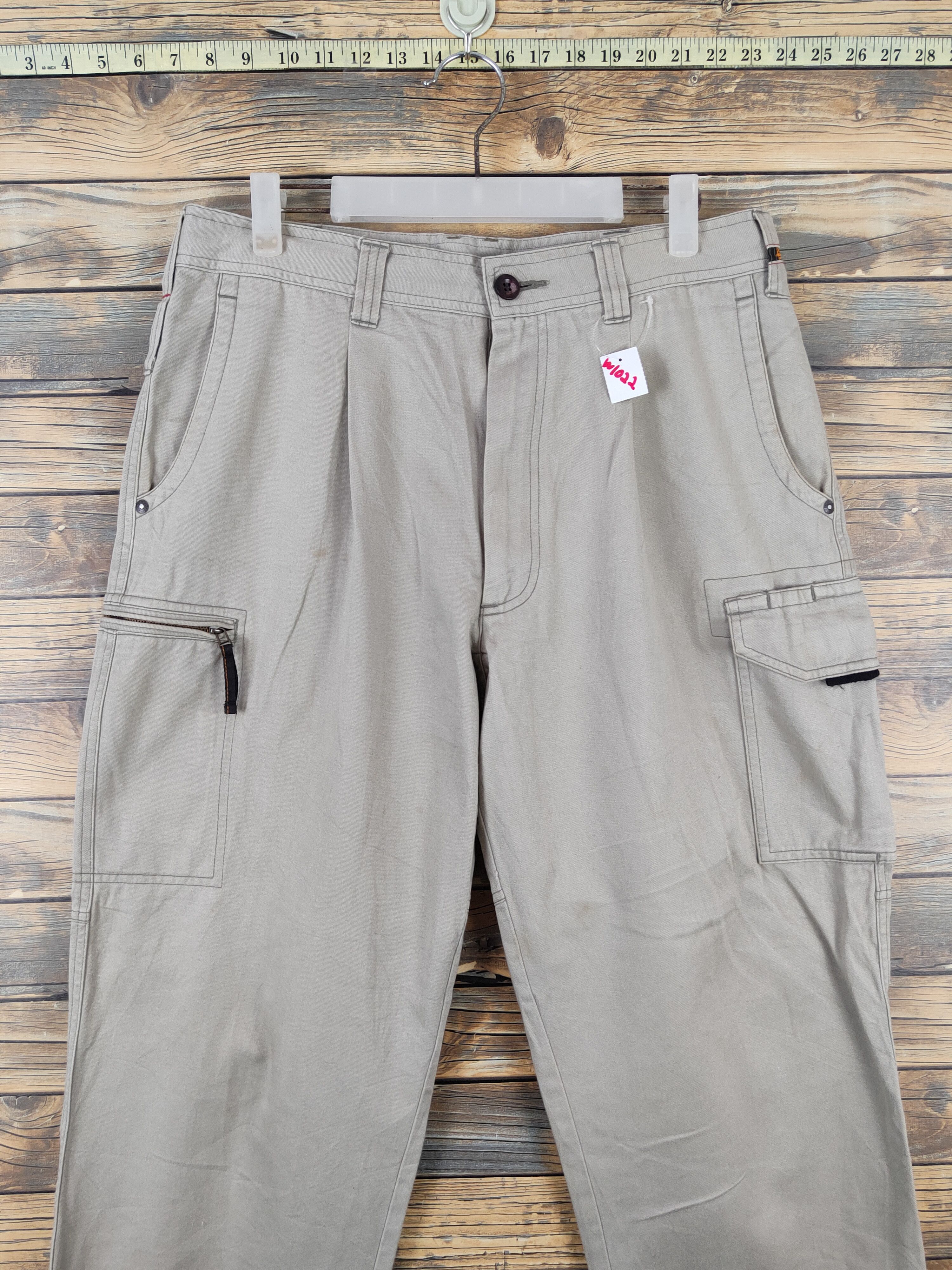 Japanese Brand Burtle Gray Multipocket Tactical Cargo Pants #W1022 Size US 34 / EU 50 - 2 Thumbnail