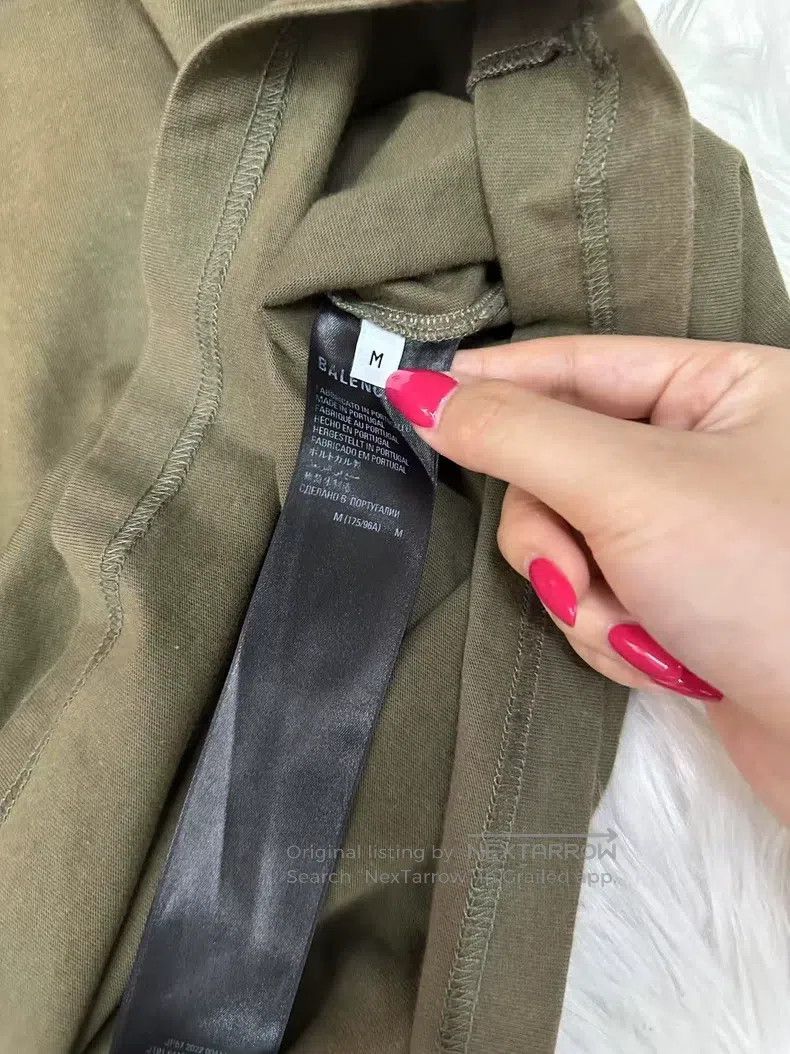 Balenciaga Balenciaga Military green Coke embroidered short-sleeve, s Size US M / EU 48-50 / 2 - 4 Thumbnail