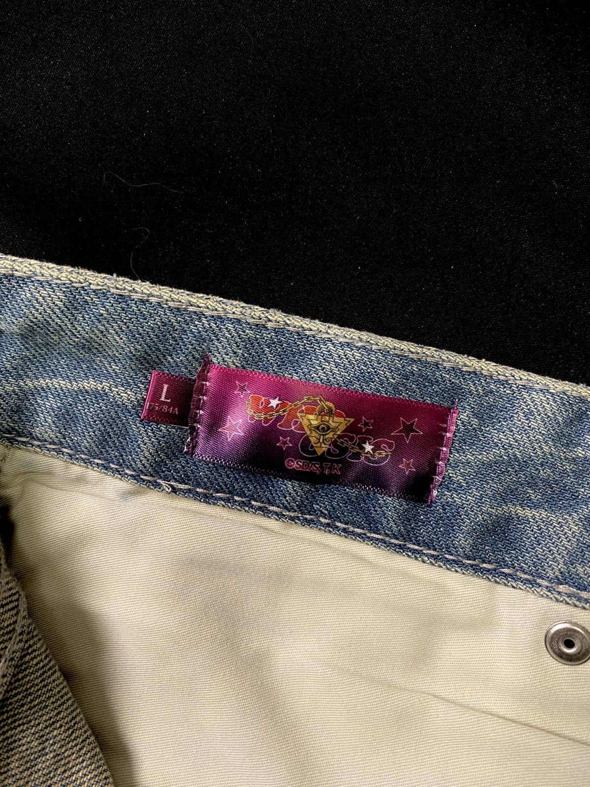 Japanese Brand Whoosis x Yu-Gi-Oh! Blue-Eyes White Dragon Graphic Jeans L Size US 35 - 2 Thumbnail