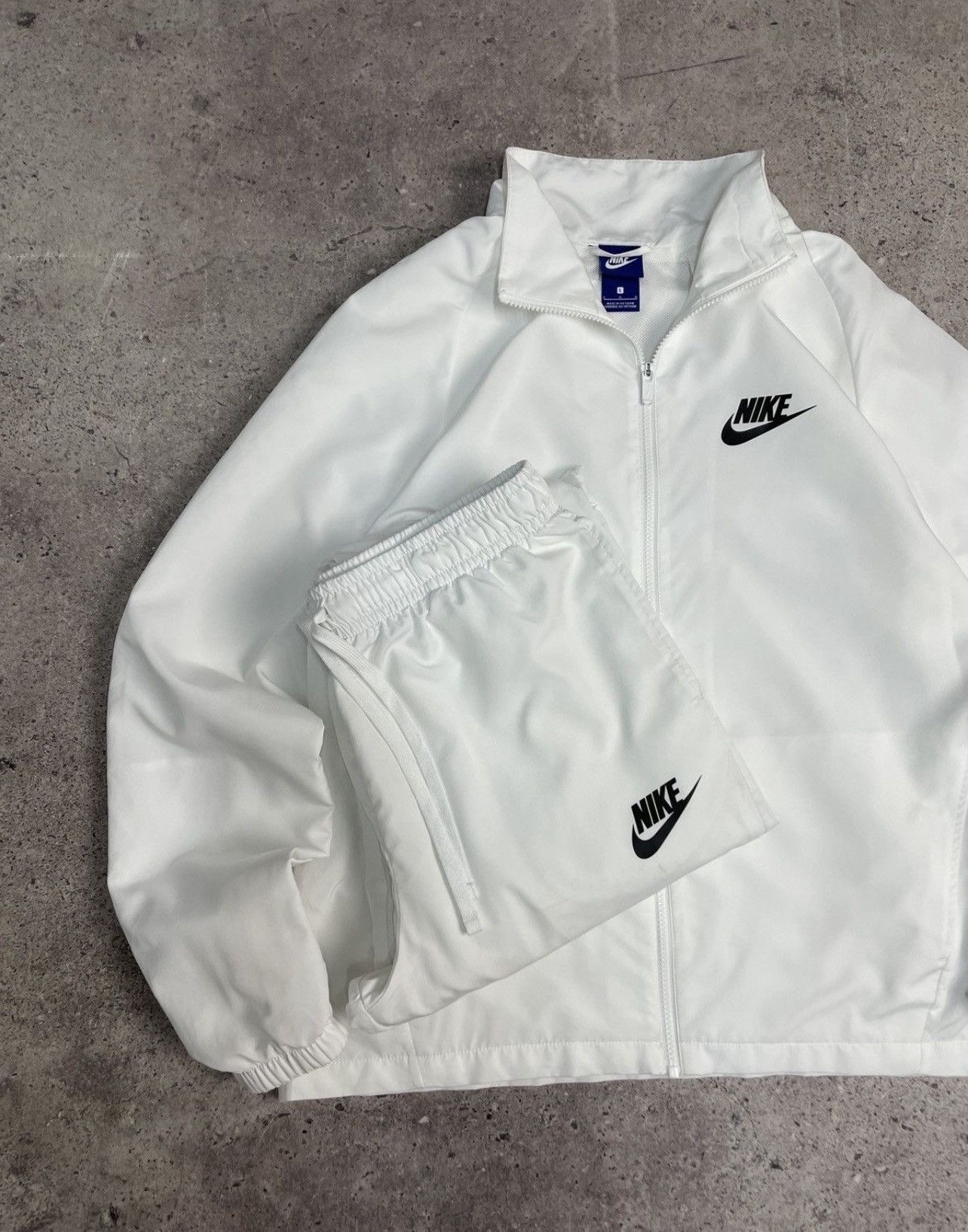 Nike Vintage Nike Tracksuit Nylon Jacket Pants Set Y2K Drill 00s Size 52R - 3 Thumbnail