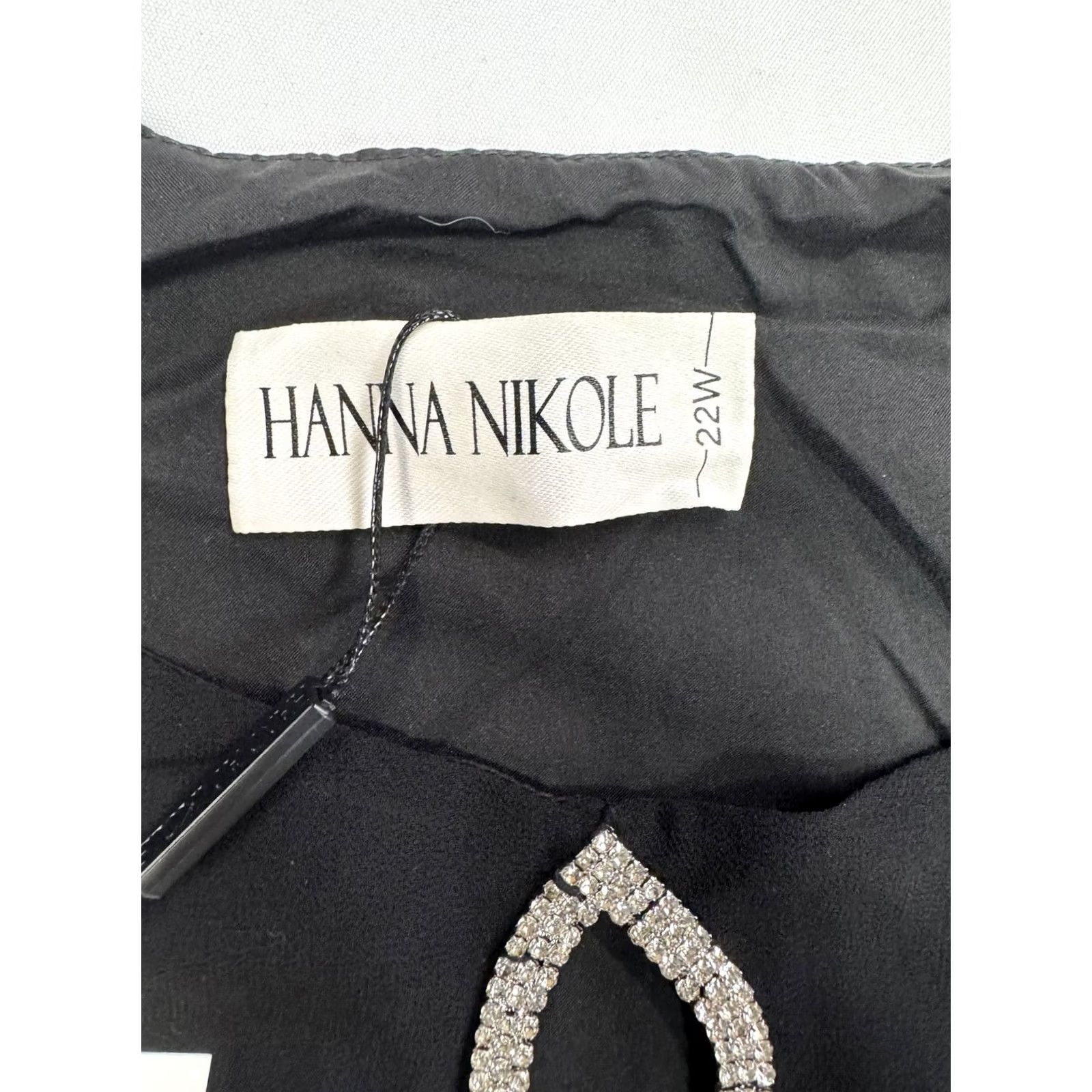 Vintage VINTAGE Hanna Nikole Women’s Plus Size 22W Black Sleeveless Blouse Tank Top Rhinestone Shirt Women Size 3XL / US 20-22 - 4 Thumbnail