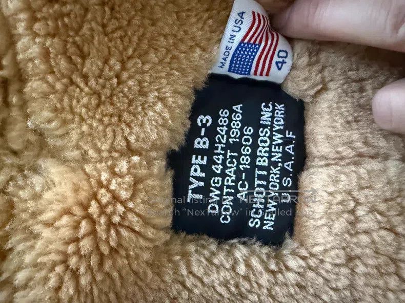 Schott Schott B3 Golden Fur Integrated Size US M / EU 48-50 / 2 - 5 Thumbnail