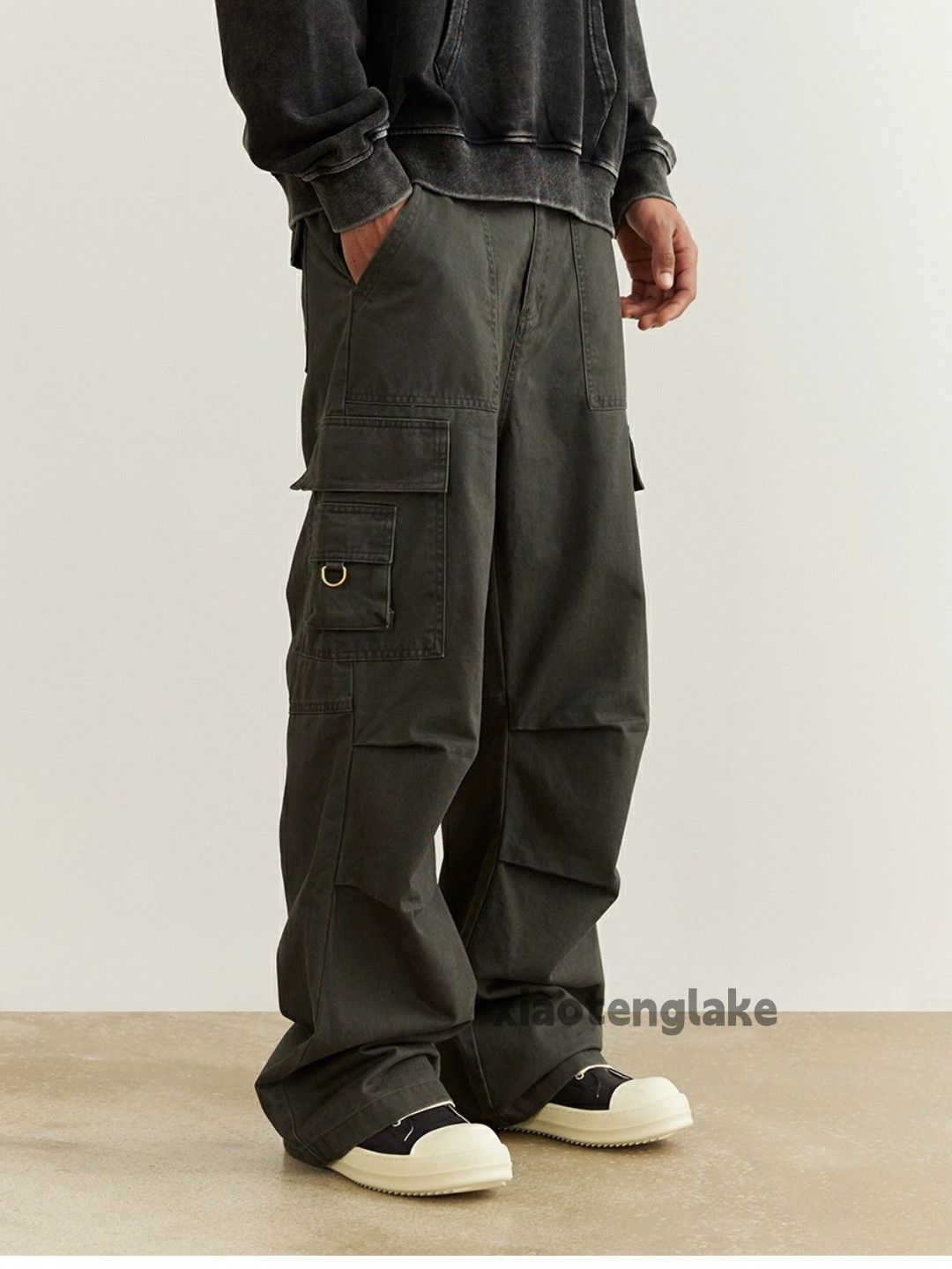 Designer × Japanese Brand × Vintage washed faded loose baggy pleated military cargo pants Size US 34 / EU 50 - 3 Thumbnail