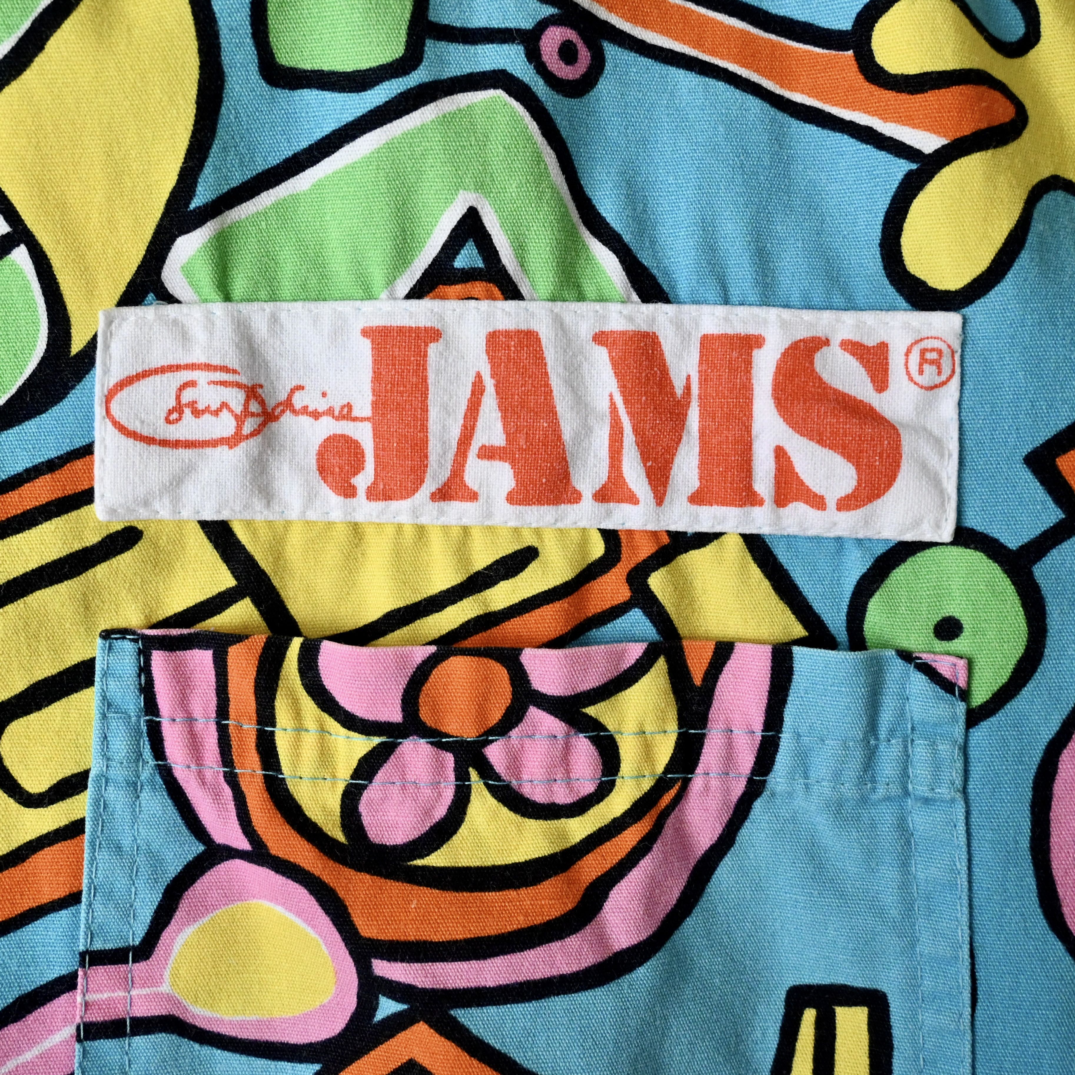 Jams World VTG 80s JAMS Surfline postmodern art cotton shirt XL, robot Size US XL / EU 56 / 4 - 13 Thumbnail
