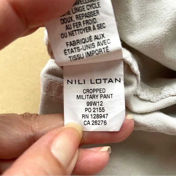Nili Lotan Nili Lotan Cropped Military Pants in Eggshell - 6 🇺🇸 Size 28" / US 6 / IT 42 - 8 Thumbnail