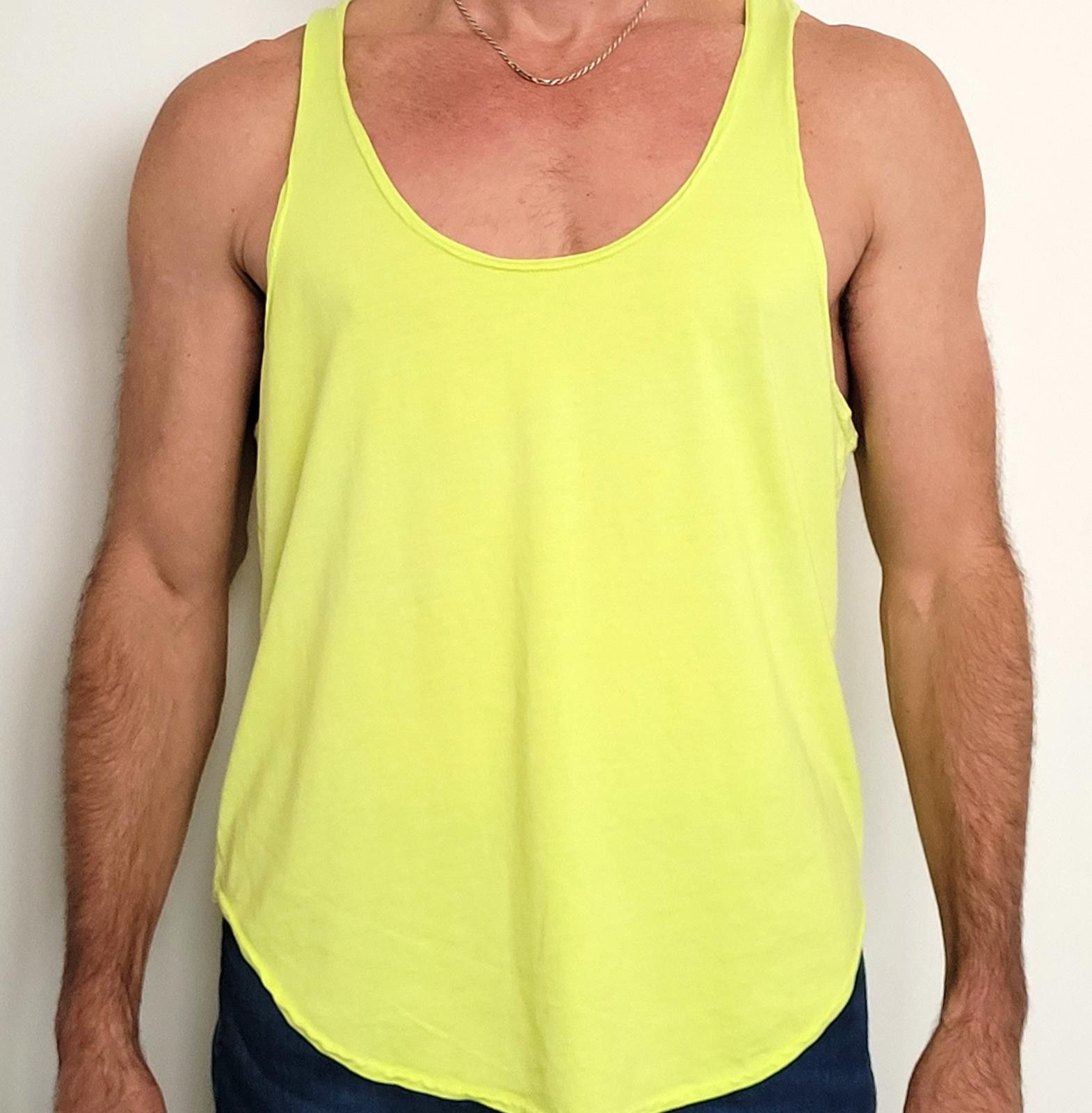 Other YMLA Men's Medium Neon Yellow Racerback Tank Top NEW Size US M / EU 48-50 / 2 - 1 Thumbnail