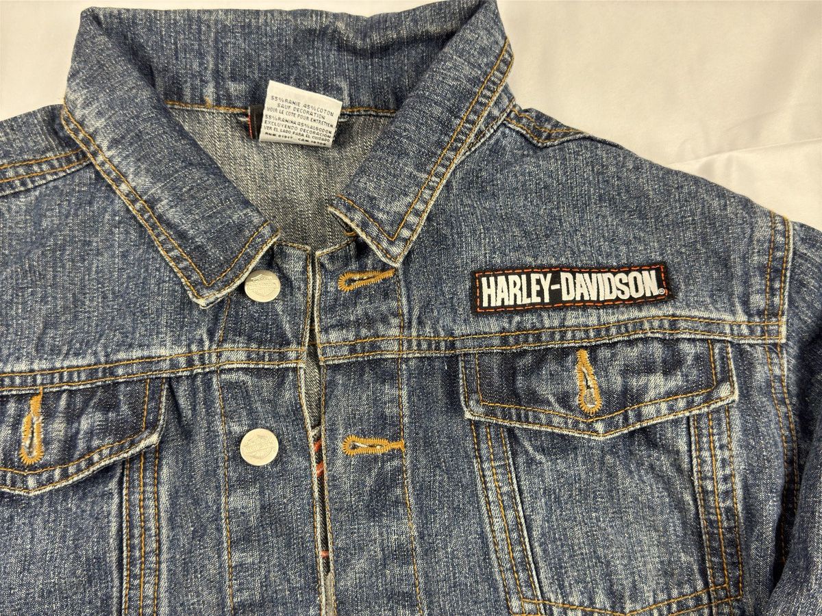 Harley Davidson × Vintage harley davidson denim jacket M 12/14 Size US S / EU 44-46 / 1 - 3 Thumbnail