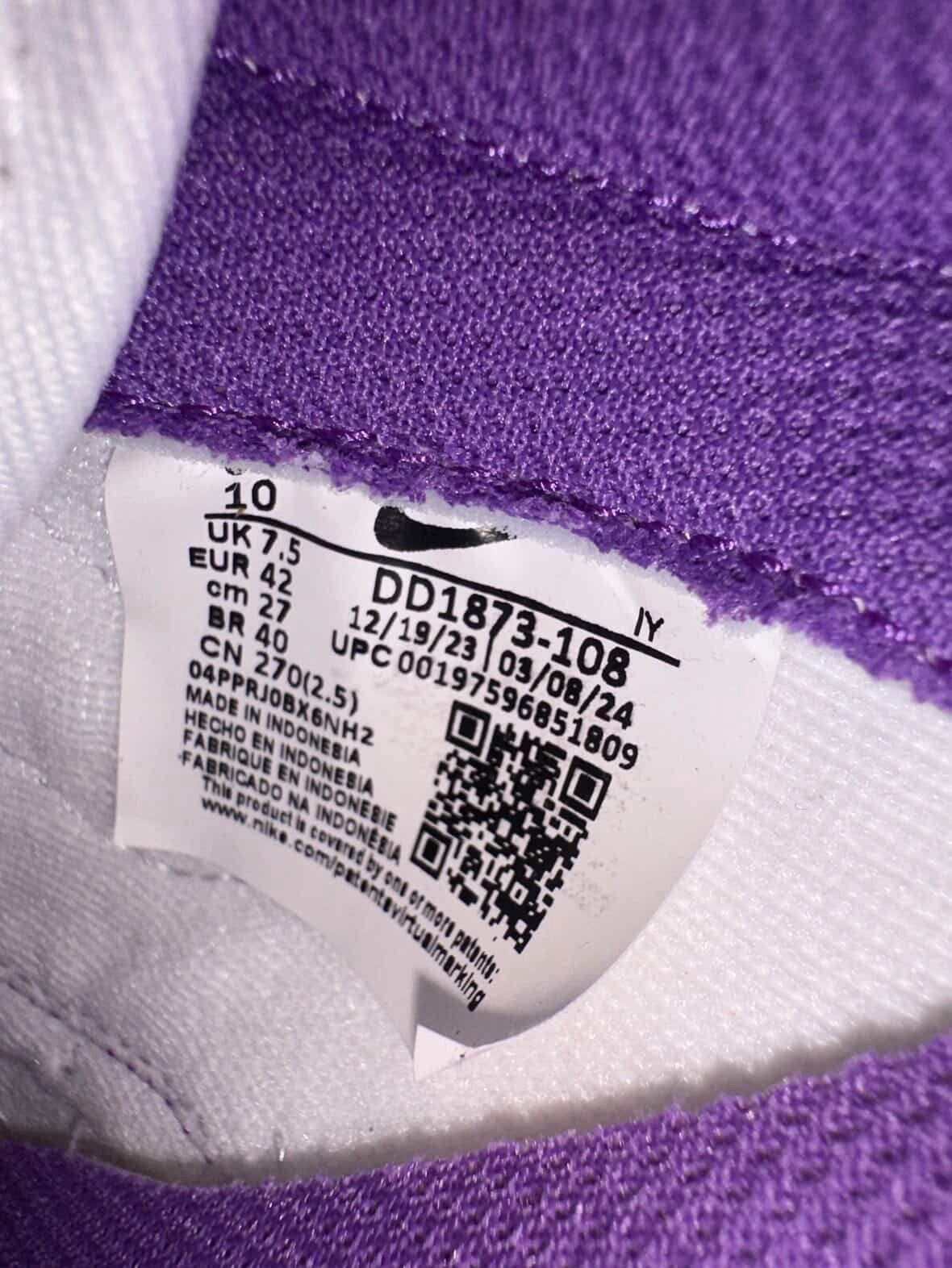 Nike Nike Dunk Low Black Raspberry Size US 8.5 / EU 41-42 - 11 Thumbnail