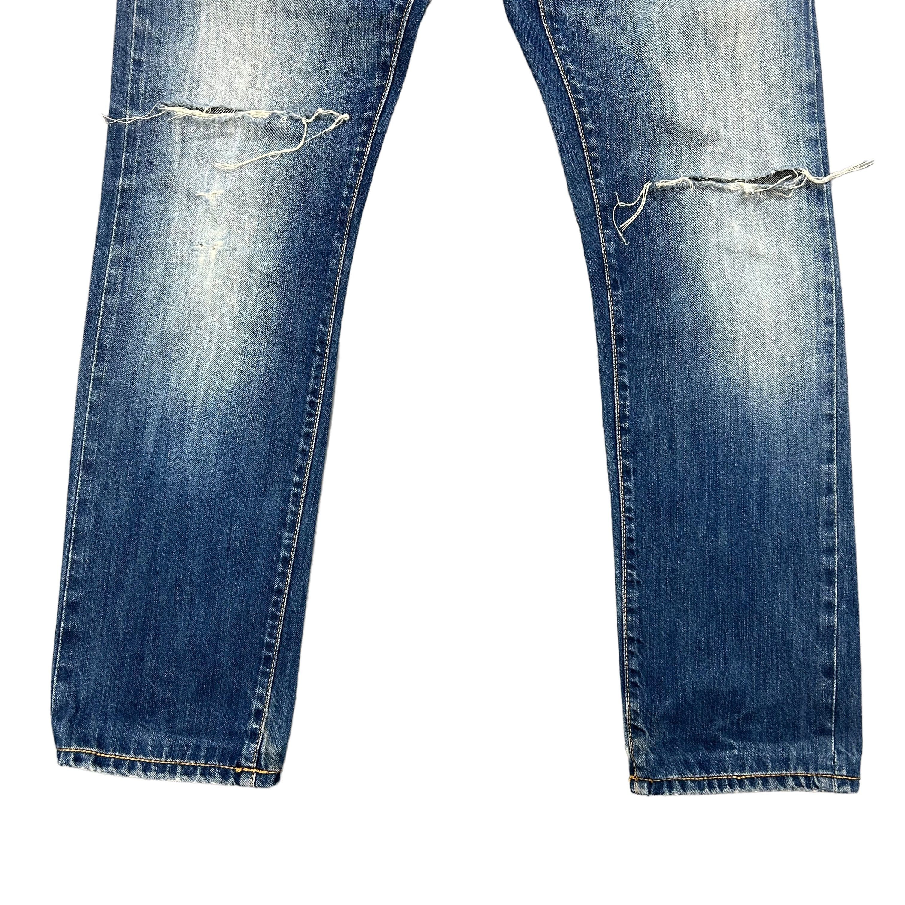 Other Sartoria Tramarossa Washed Blue Ripped Selvedge Jeans Sz 31 Size US 31 - 6 Thumbnail