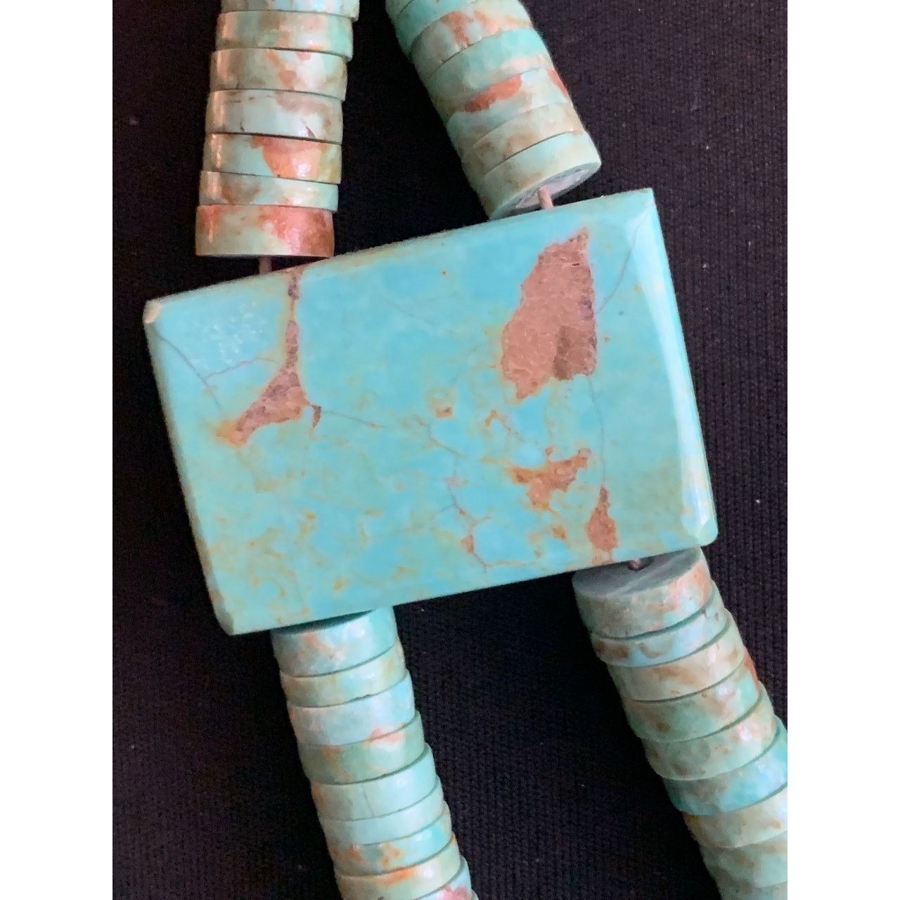 Vintage Native American Turquoise Kewa Santo Domingo Heishi Necklace Size ONE SIZE - 7 Thumbnail