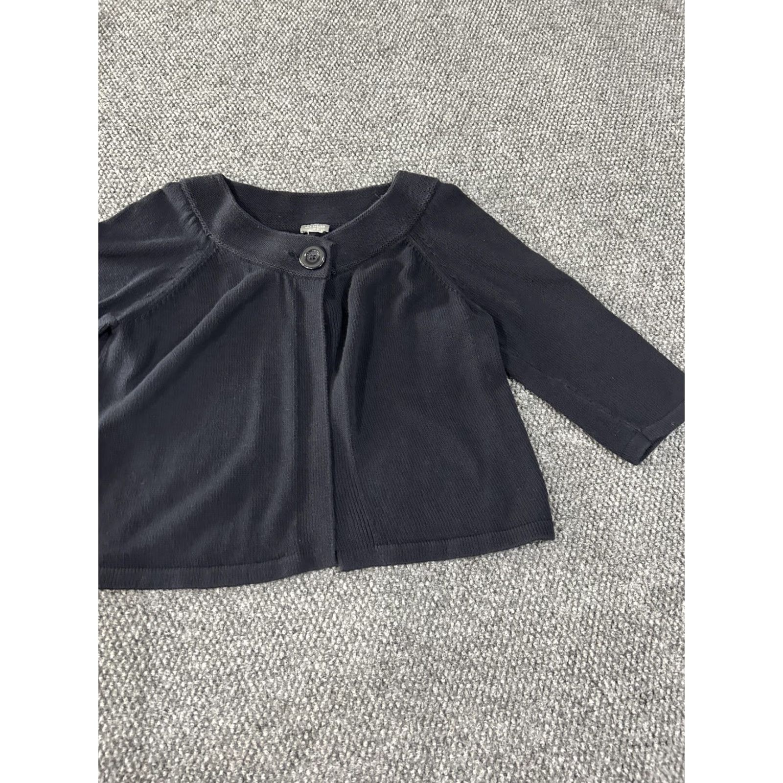Ann Taylor Ann Taylor Cardigan Womens Small Black 3/4 Sleeve Single Button Knit Size M / US 6-8 / IT 42-44 - 5 Thumbnail