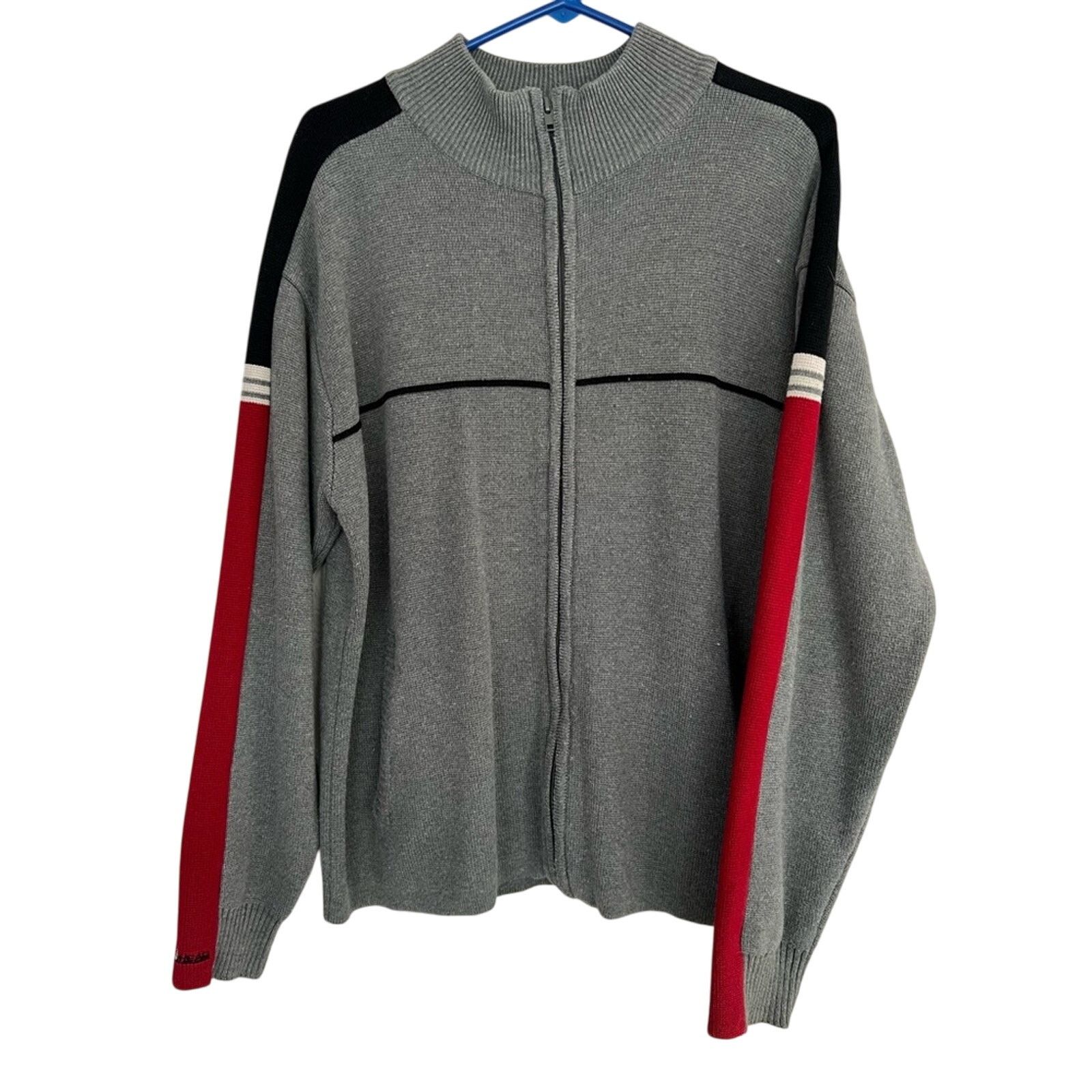 Bullhead Denim Co. Vintage Bullhead Acrylic Cotton Zip Sweater Striped CLEAN Size US L / EU 52-54 / 3 - 1 Thumbnail