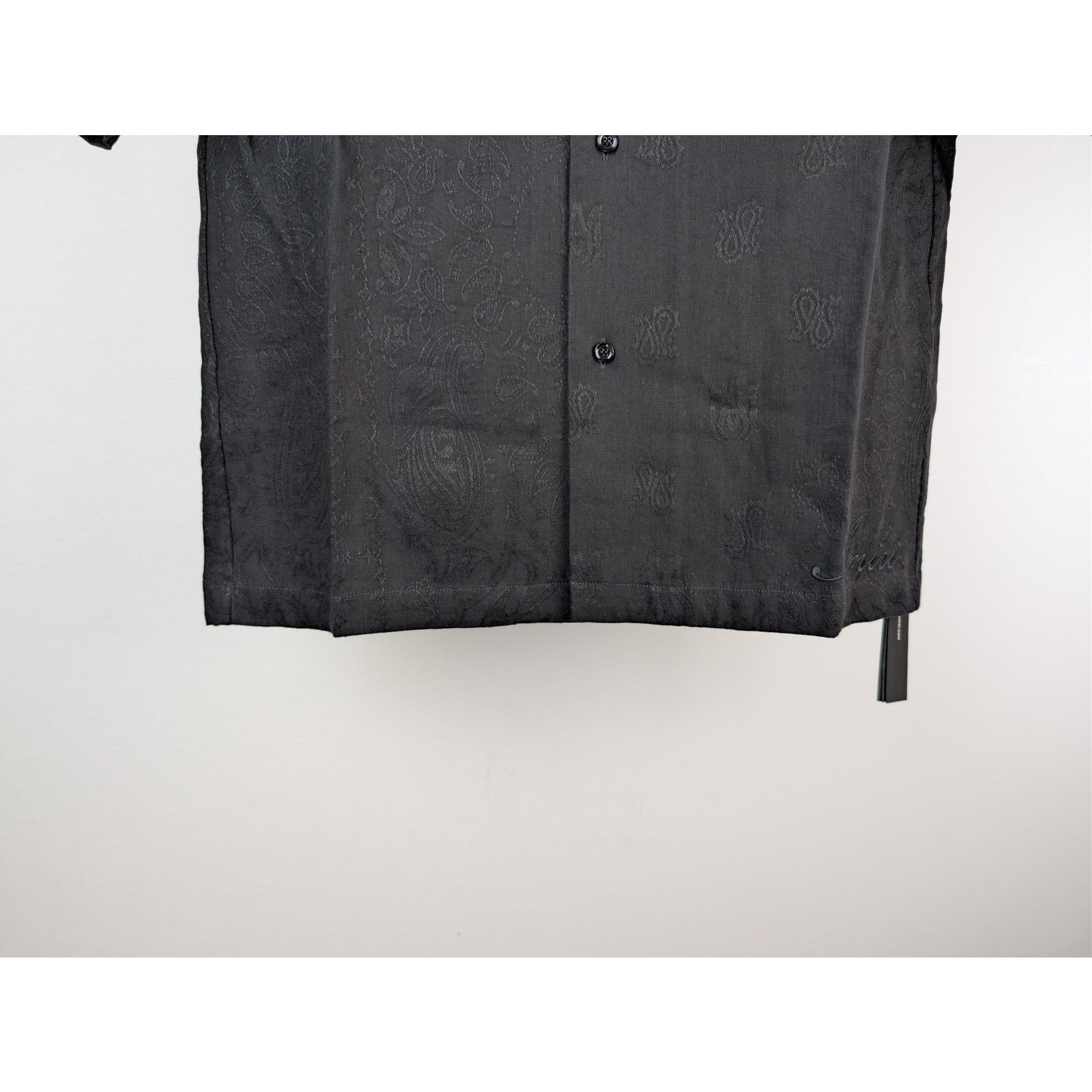 Amiri o1rshd1 MA Bandana Linen Camp Shirt in Black Size US M / EU 48-50 / 2 - 4 Thumbnail