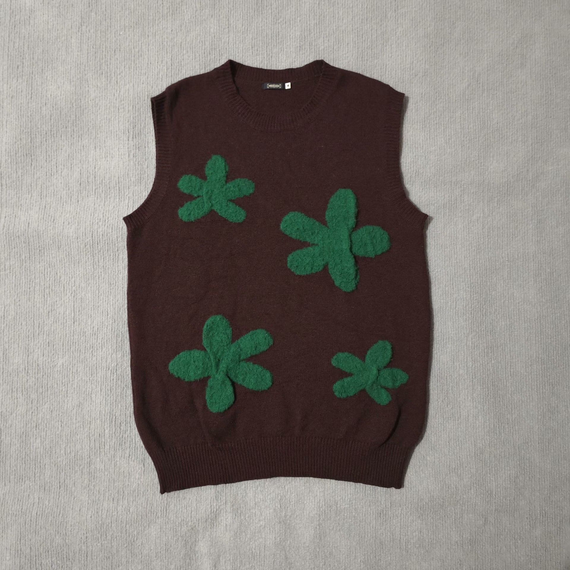 Undercover Undercover 01aw Green Flower Knit Vest Size US M / EU 48-50 / 2 - 1 Thumbnail