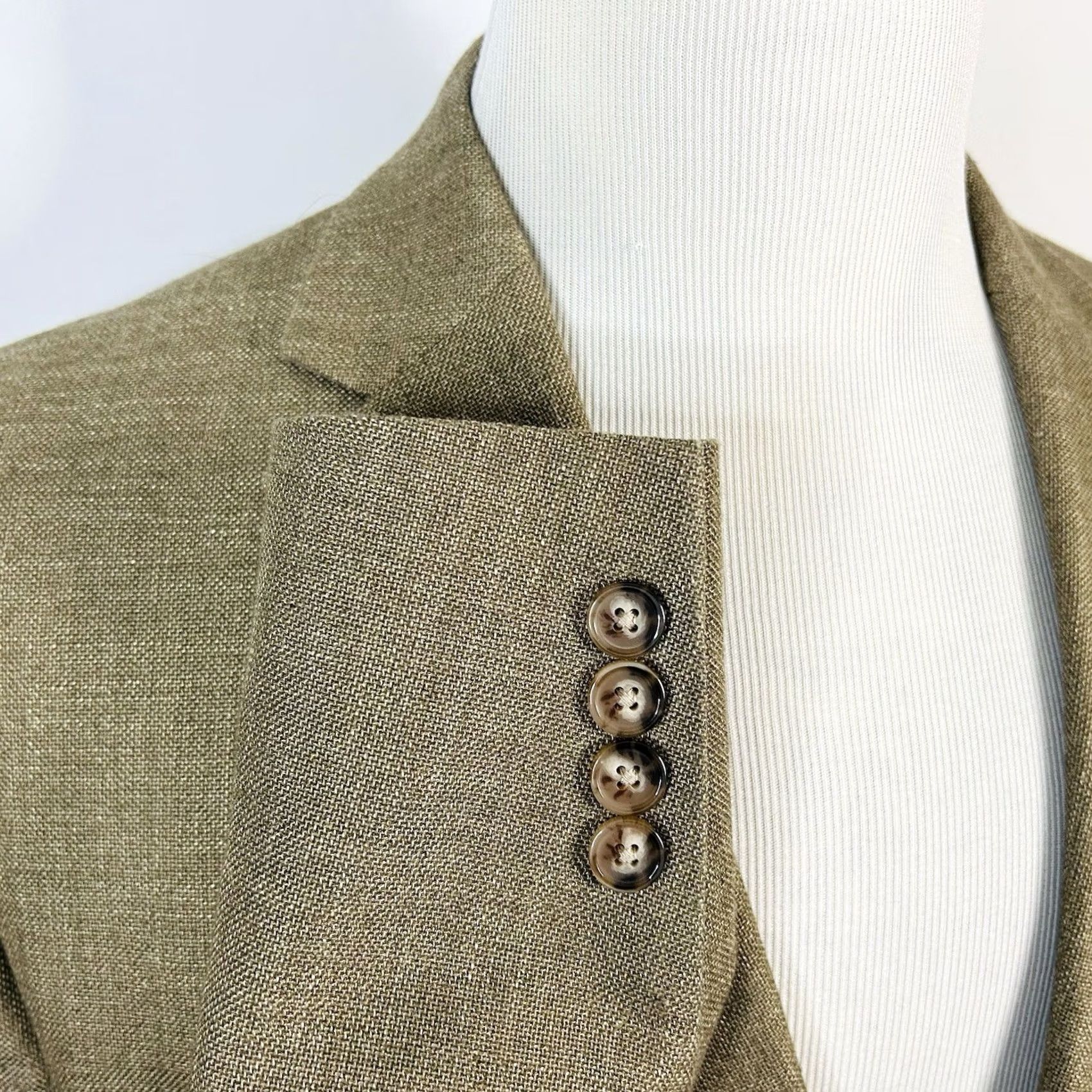 Chaps Chaps Sport Coat Linen Blend Beige 48R Two-Button Lined Vented Formal Mens Regular Jacket Coat Size US M / EU 48-50 / 2 - 5 Thumbnail