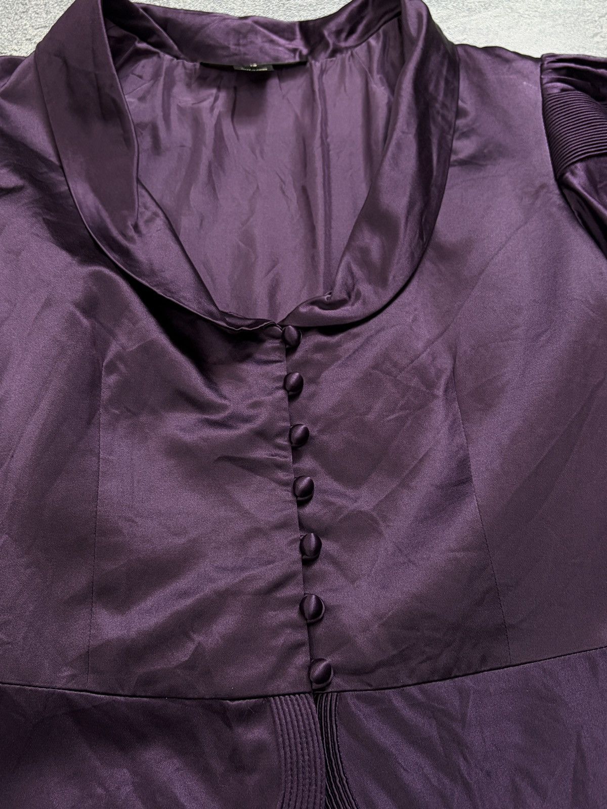 Ralph Lauren Ralph Lauren Purple Silk Blend Puff Sleeve Peplum Blouse 12 Size L / US 10 / IT 46 - 4 Thumbnail