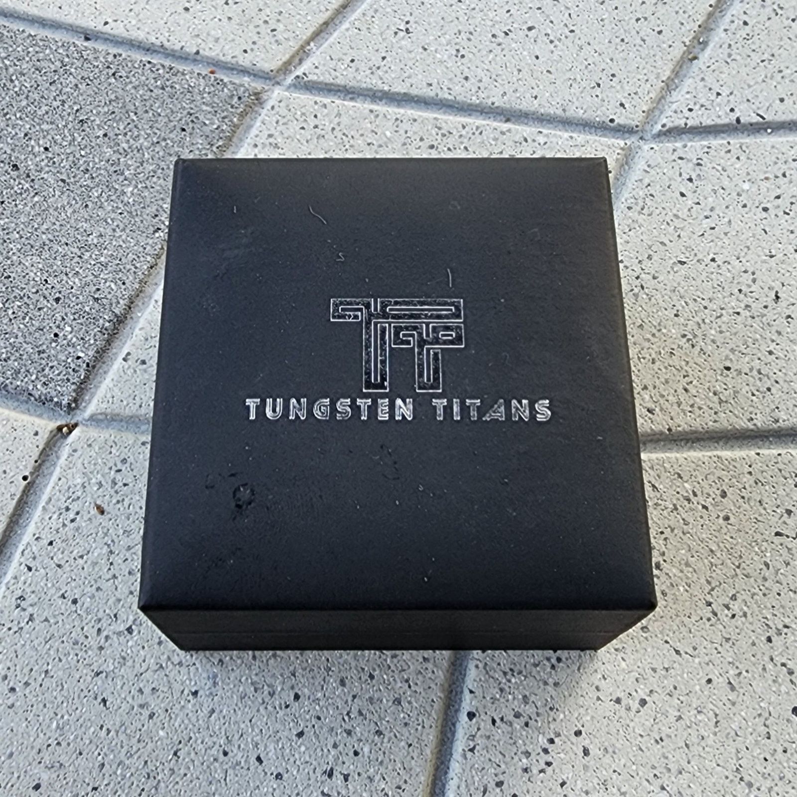 Tungsten Titans Gunmetal Rose Gold Plated German Glass Ring