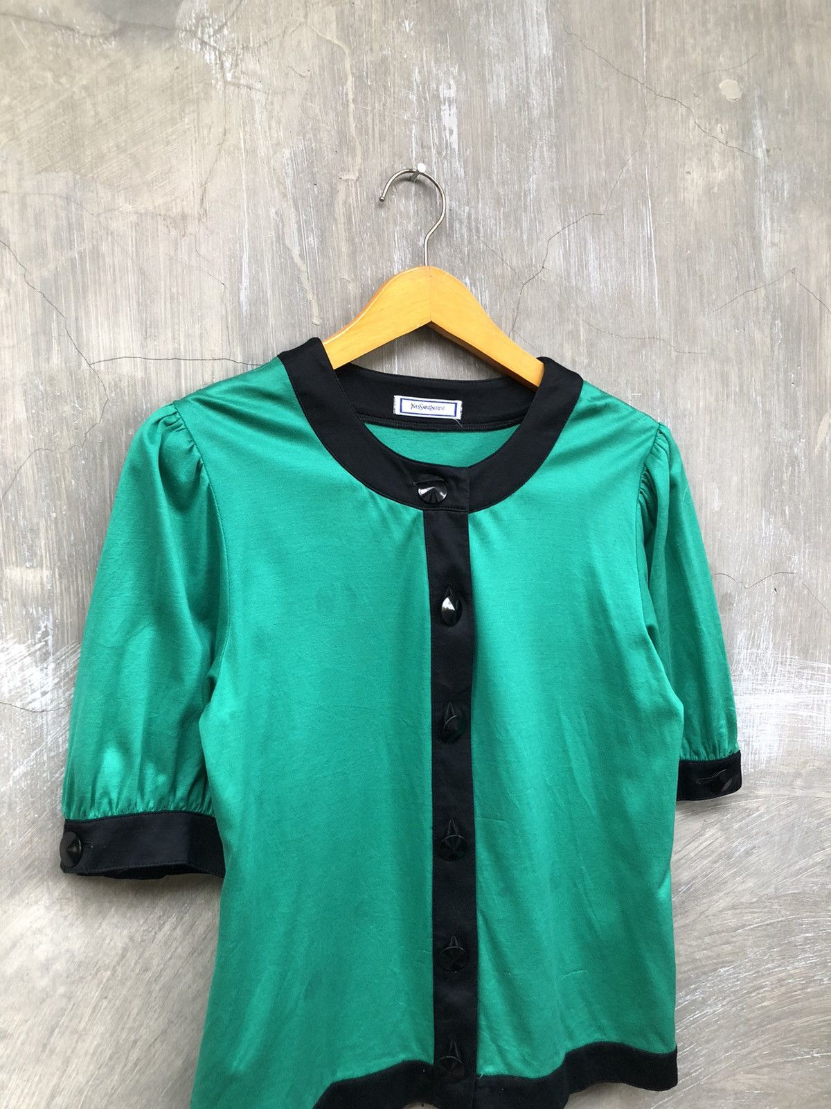 Designer × Yves Saint Laurent Vintage Yves Saint Laurent Button Up Tshirt Size M / US 6-8 / IT 42-44 - 2 Thumbnail