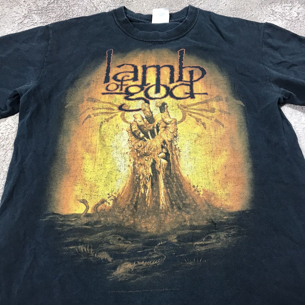 Vintage Vintage 90s Lamb of God Sun Faded Band Graphic Tee Grunge S Size US S / EU 44-46 / 1 - 2 Thumbnail
