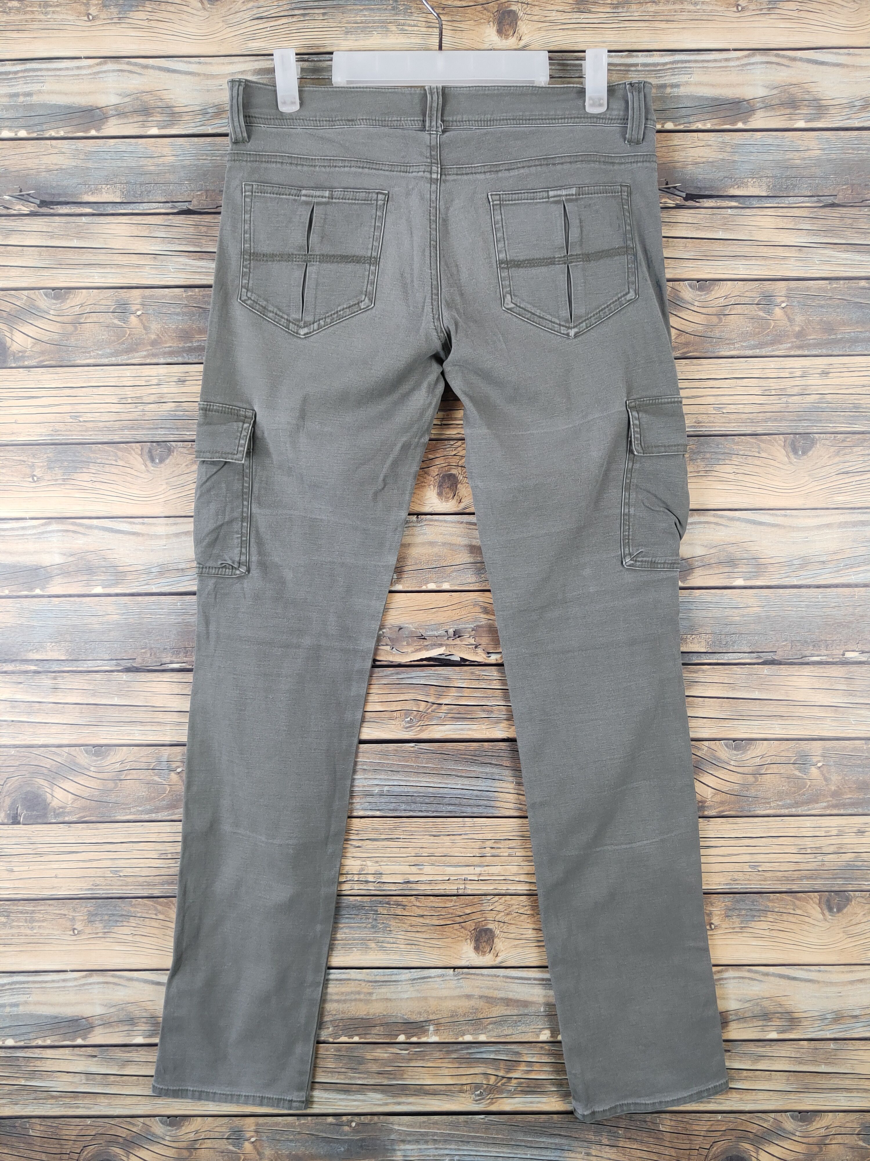 Japanese Brand H.Market Green Faded Multipocket Tactical Cargo Pants #W1912 Size US 32 / EU 48 - 7 Thumbnail