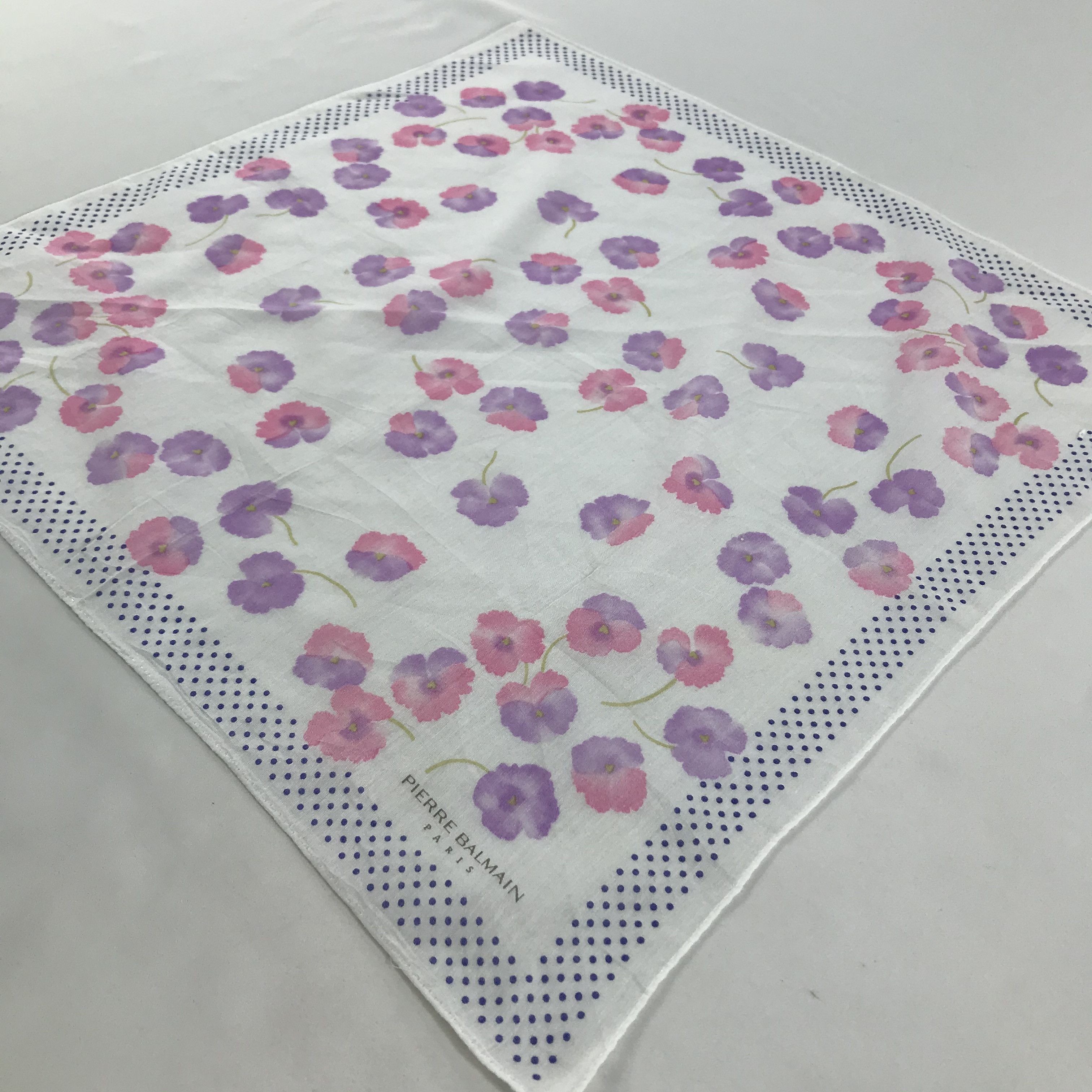 Pierre Balmain × Vintage Pierre Balmain Bandana / Handkerchief / Neckerchief - S1632 Size ONE SIZE - 2 Thumbnail