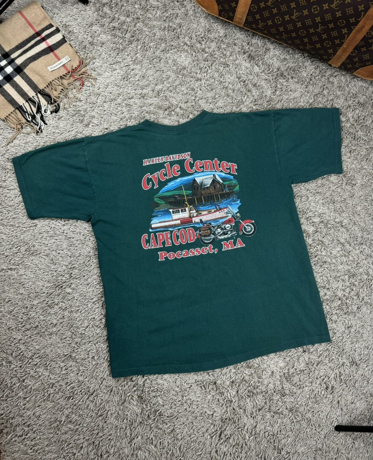 Harley Davidson × Vintage Vintage rare t shirt Harley Davidson USA 90s original item Size US XL / EU 56 / 4 - 1 Thumbnail