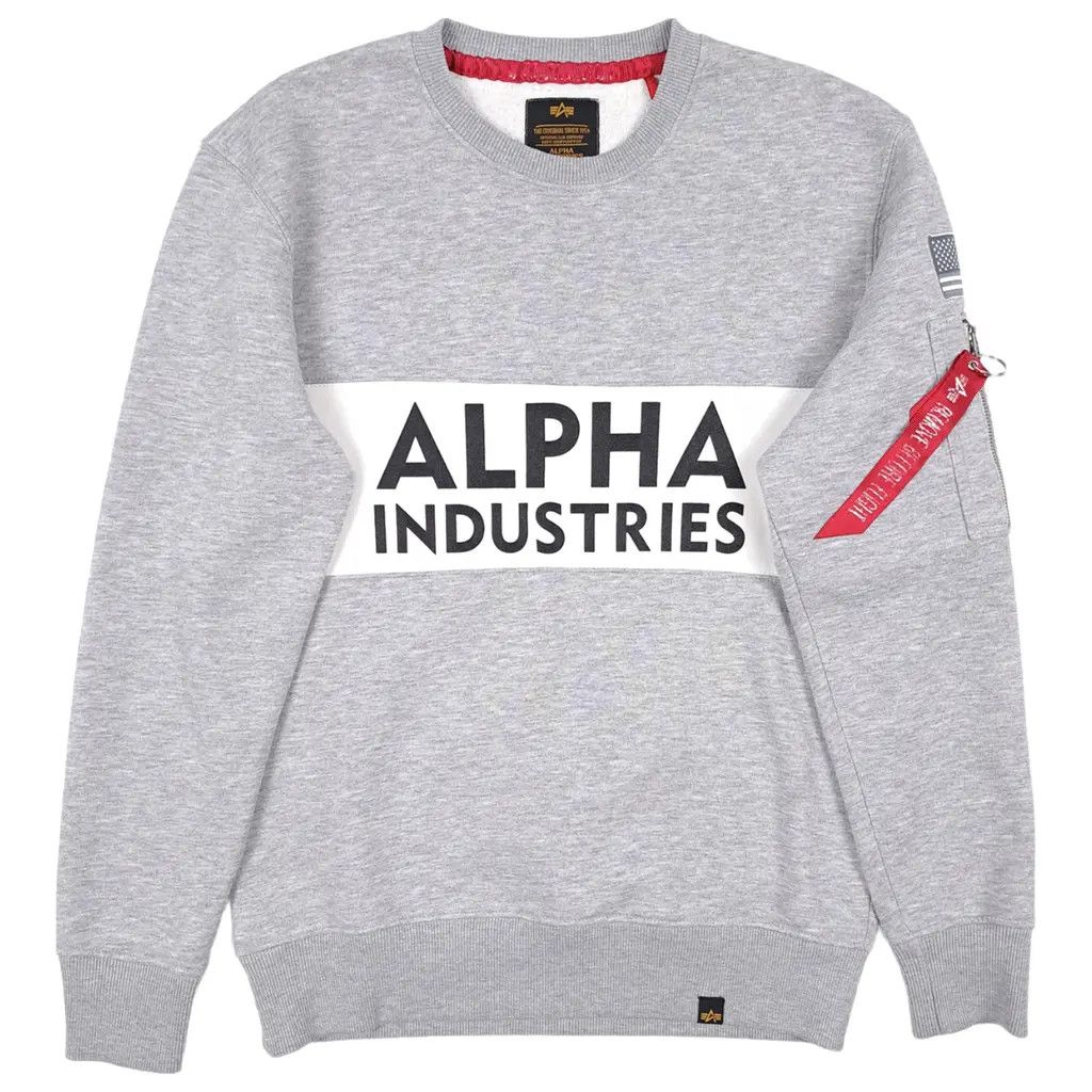 Alpha Industries Alpha Industries Big Logo Gray Sweatshirt Hoodie Crewneck Size US S / EU 44-46 / 1 - 1 Thumbnail