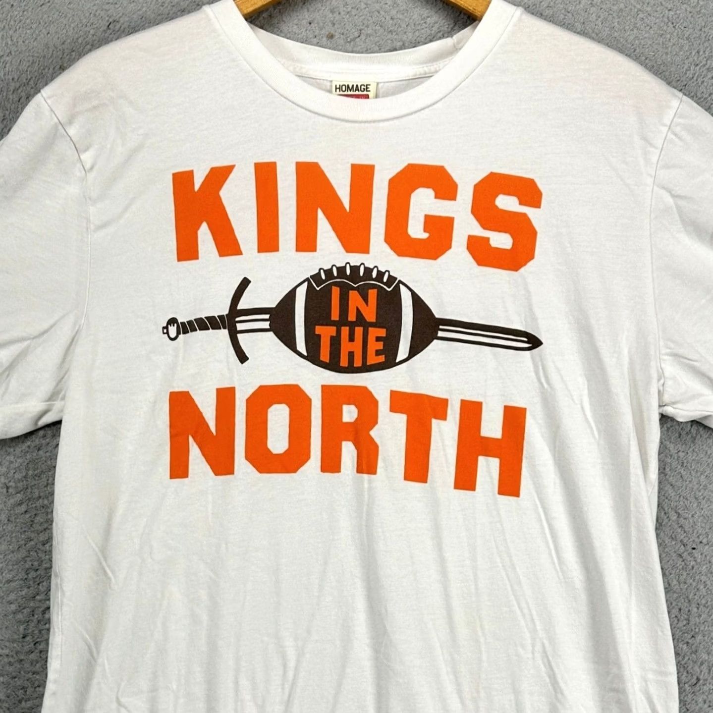 Vintage Cleveland Browns Homage Mens Shirt Large White Short Sleeve Tee Made In USA - A Stylish Preppy Size US L / EU 52-54 / 3 - 2 Thumbnail