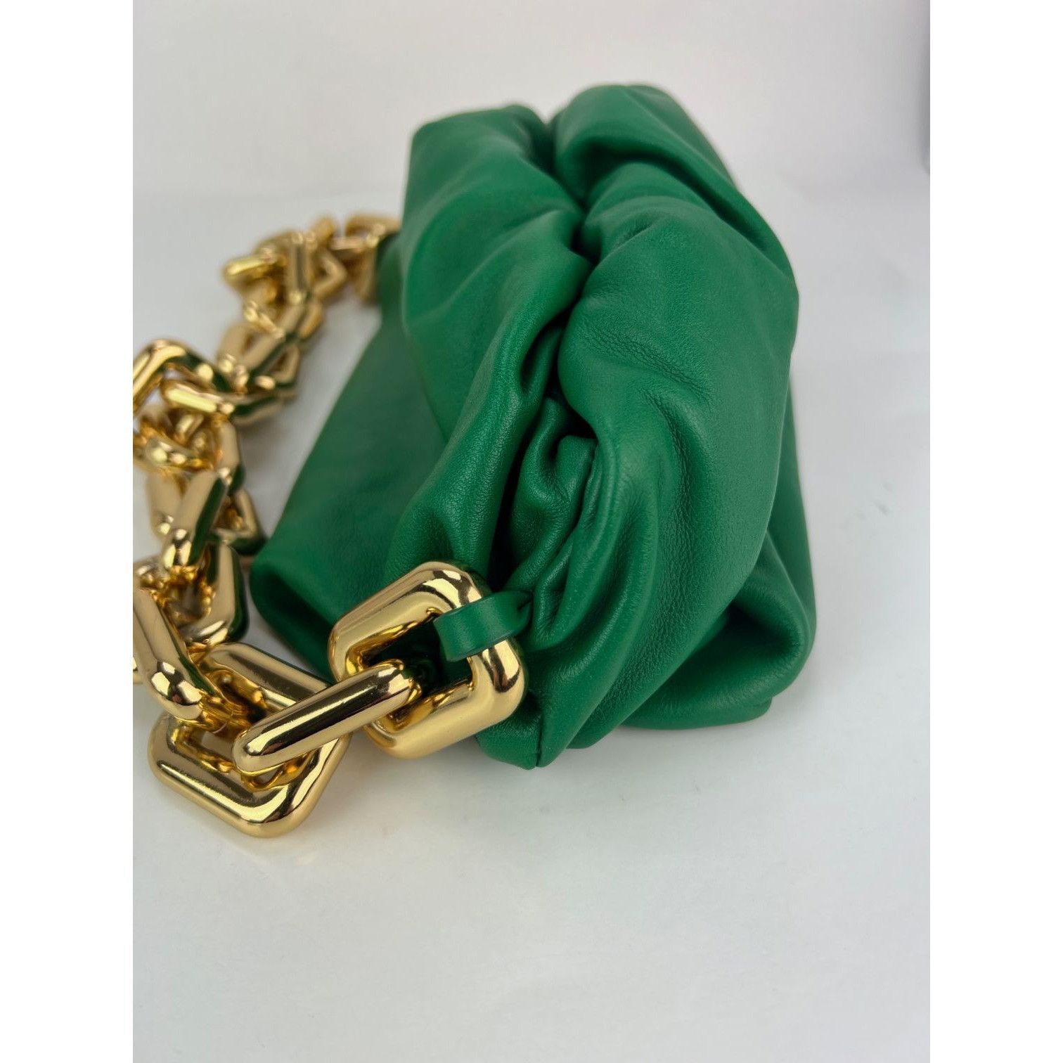 Bottega Veneta Bottega Veneta Green Chain Leather Pouch Bag Clutch Size ONE SIZE - 8 Thumbnail