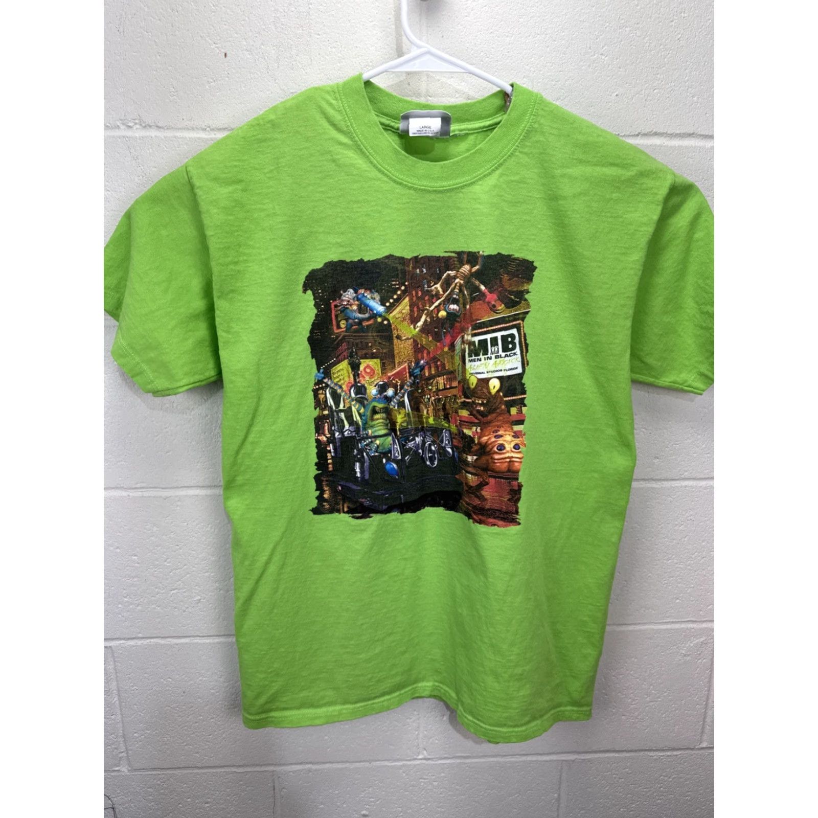 Vintage Vintage Universal Studios Men in Black MIB Alien Green T Shirt Made USA Large Size US L / EU 52-54 / 3 - 2 Thumbnail