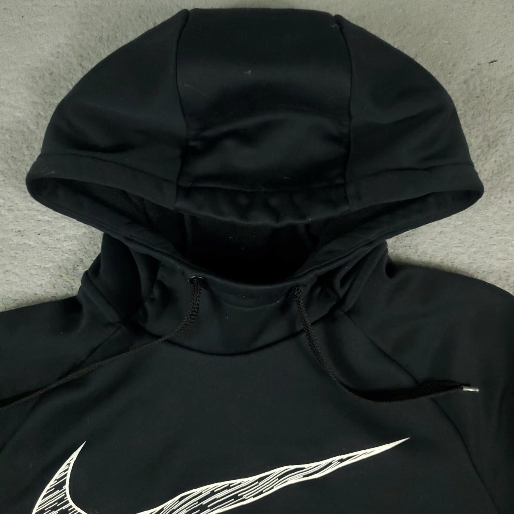 Nike Nike Hoodie Mens Small Black Swoosh Pullover Sweatshirt Mock Neck Lace Up Logo Casual Sweatshirt Size US S / EU 44-46 / 1 - 2 Thumbnail