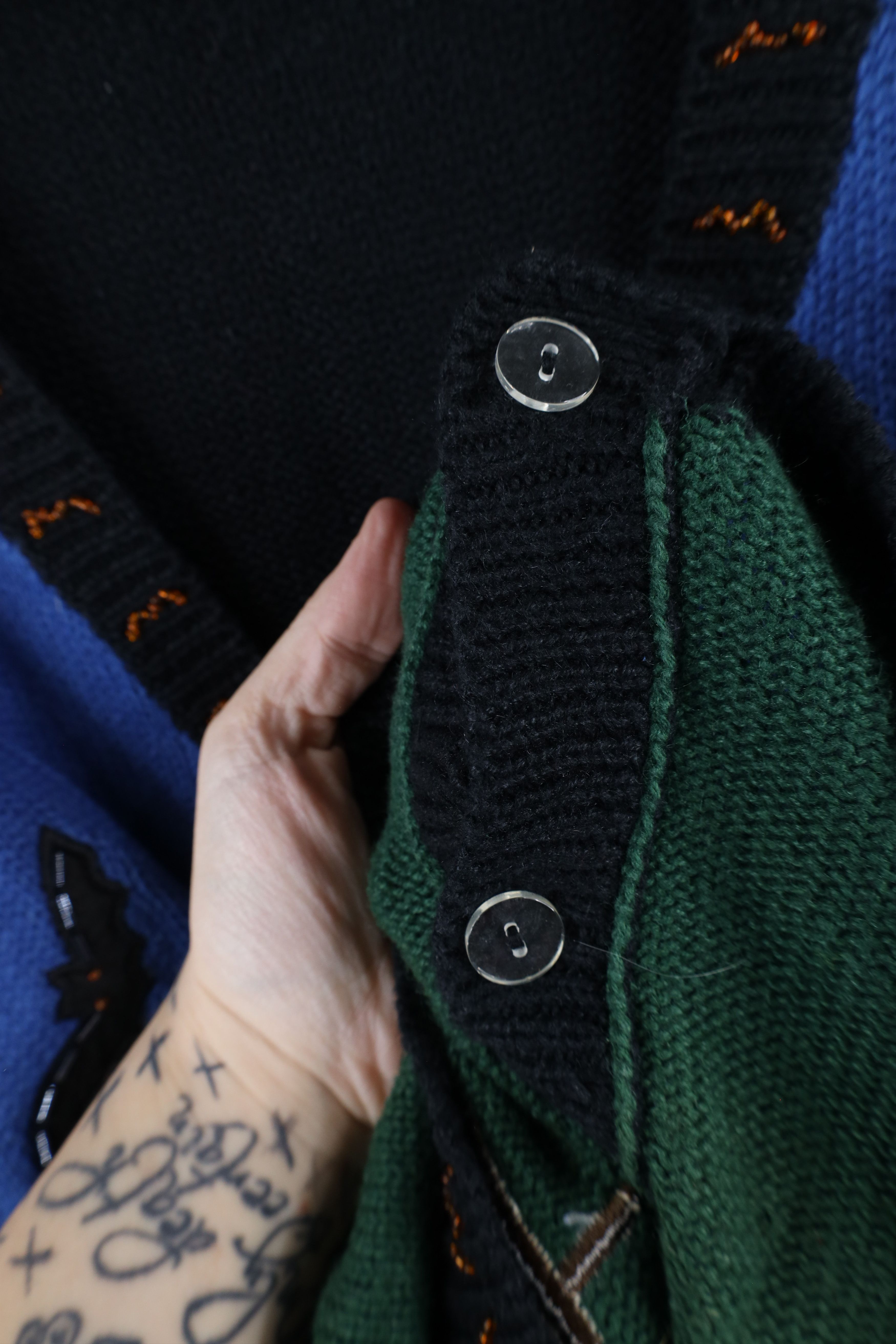 Vintage Vintage 90s Streetwear Halloween Knit Cardigan Sweater Vest Size XL / US 12-14 / IT 48-50 - 12 Thumbnail