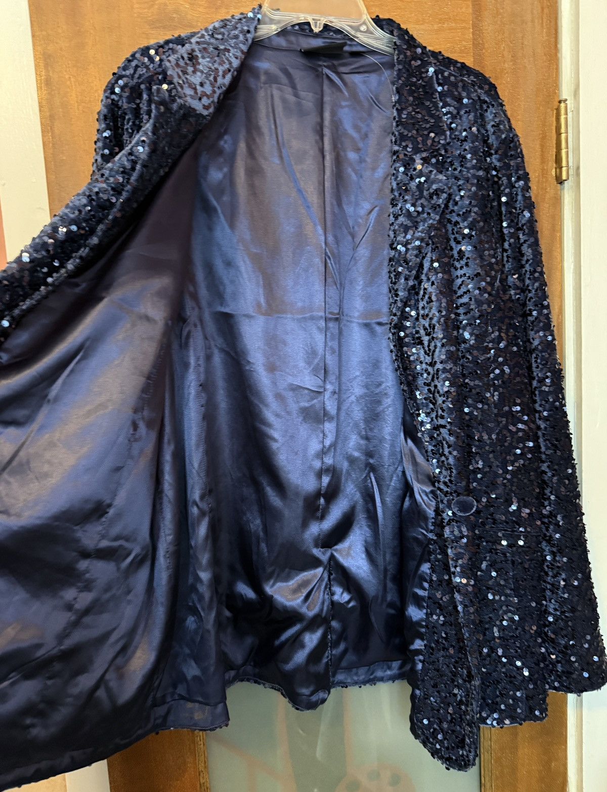 Joan Rivers Joan Rivers Red Carpet Vtg Plus Navy Sequin Single Blazer Size XXL / US 16-18 / IT 52-54 - 5 Thumbnail