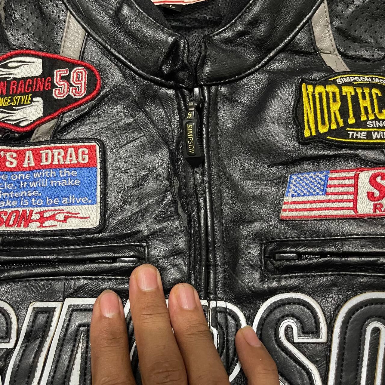 Kadoya Vintage Simpson Drag Racing Jacket with Padding Size US L / EU 52-54 / 3 - 10 Thumbnail