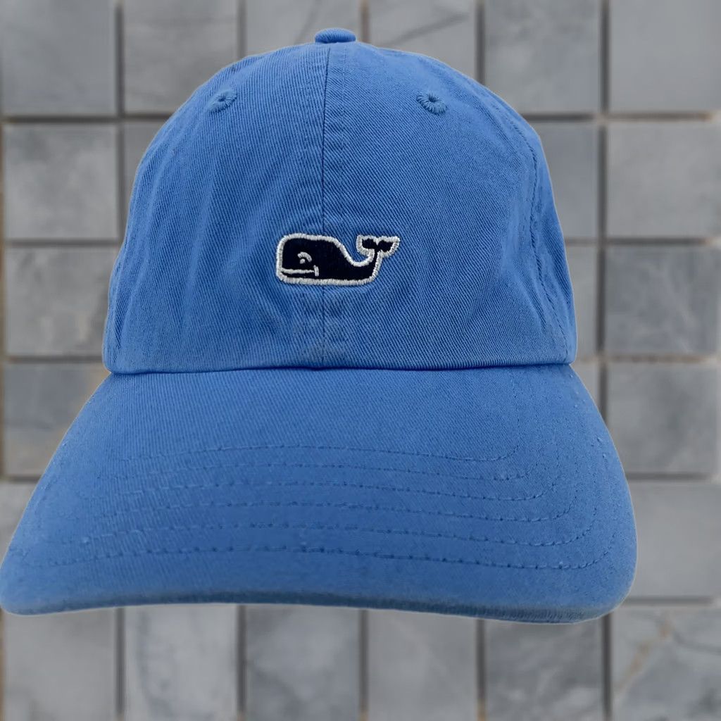 Vineyard Vines Vineyard Vines Blue Embroidered Whale Strap Back Hat Cap Mens Classic Preppy Size ONE SIZE - 1 Thumbnail