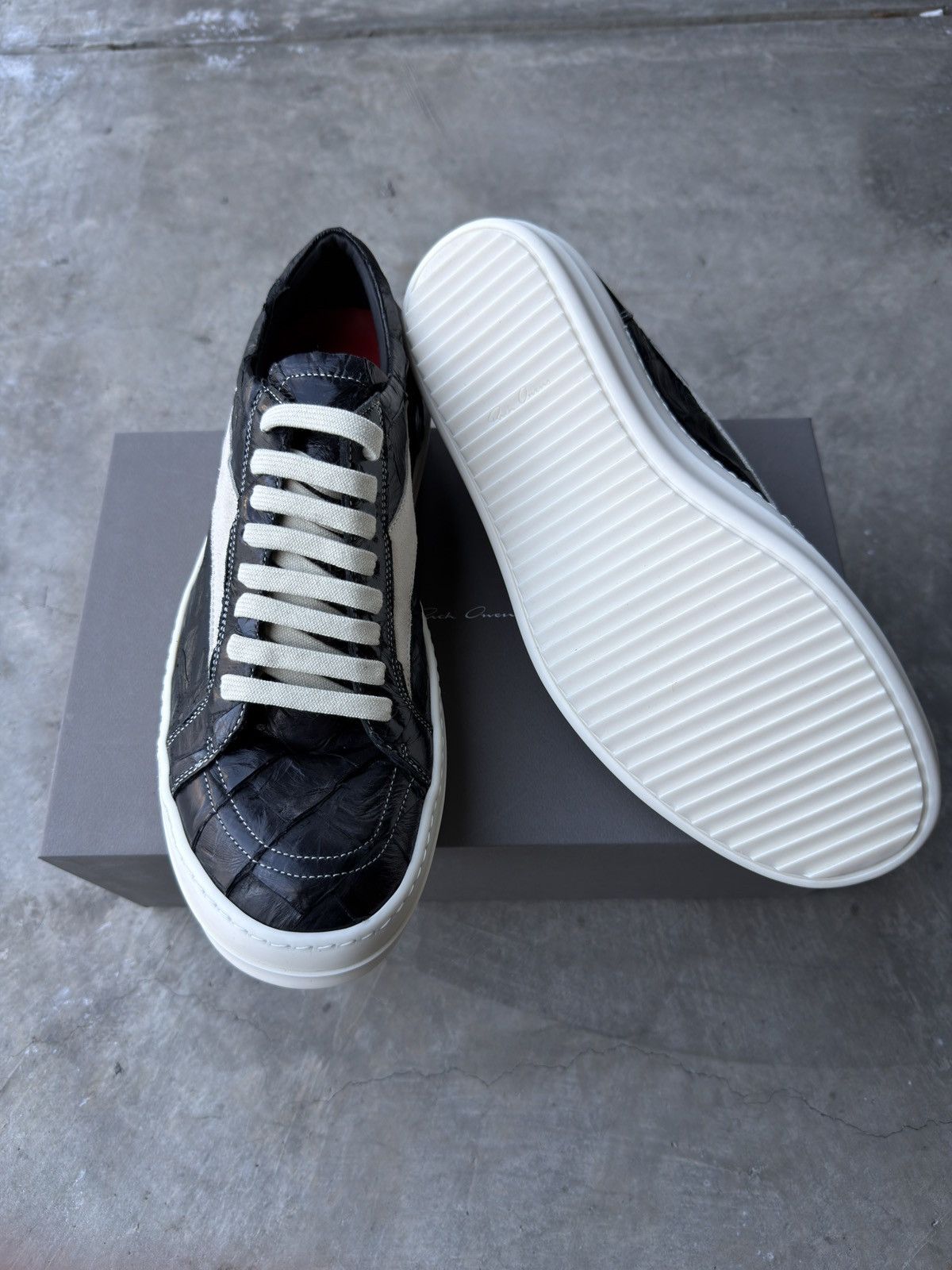 Rick Owens SOLD*Rick owens x Maxfield Exclusive pirarucu vintage sneaks Size US 10 / EU 43 - 5 Thumbnail