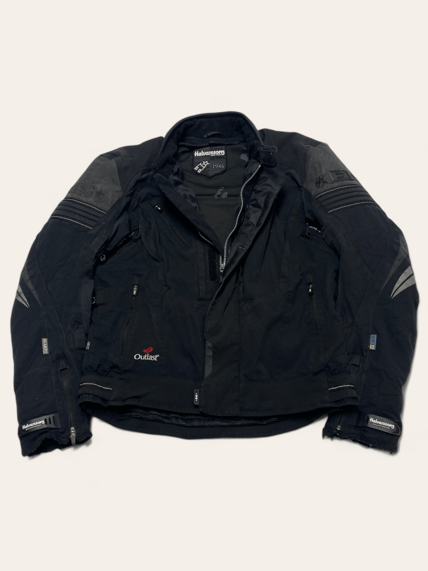 Vintage Vintage HALVARSSONS Black Moto Gear Equip Jacket Size US XL / EU 56 / 4 - 9 Thumbnail