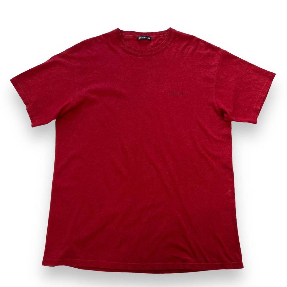 Balenciaga Balenciaga Mini Logo Red T Shirt Size US XL / EU 56 / 4 - 2 Thumbnail