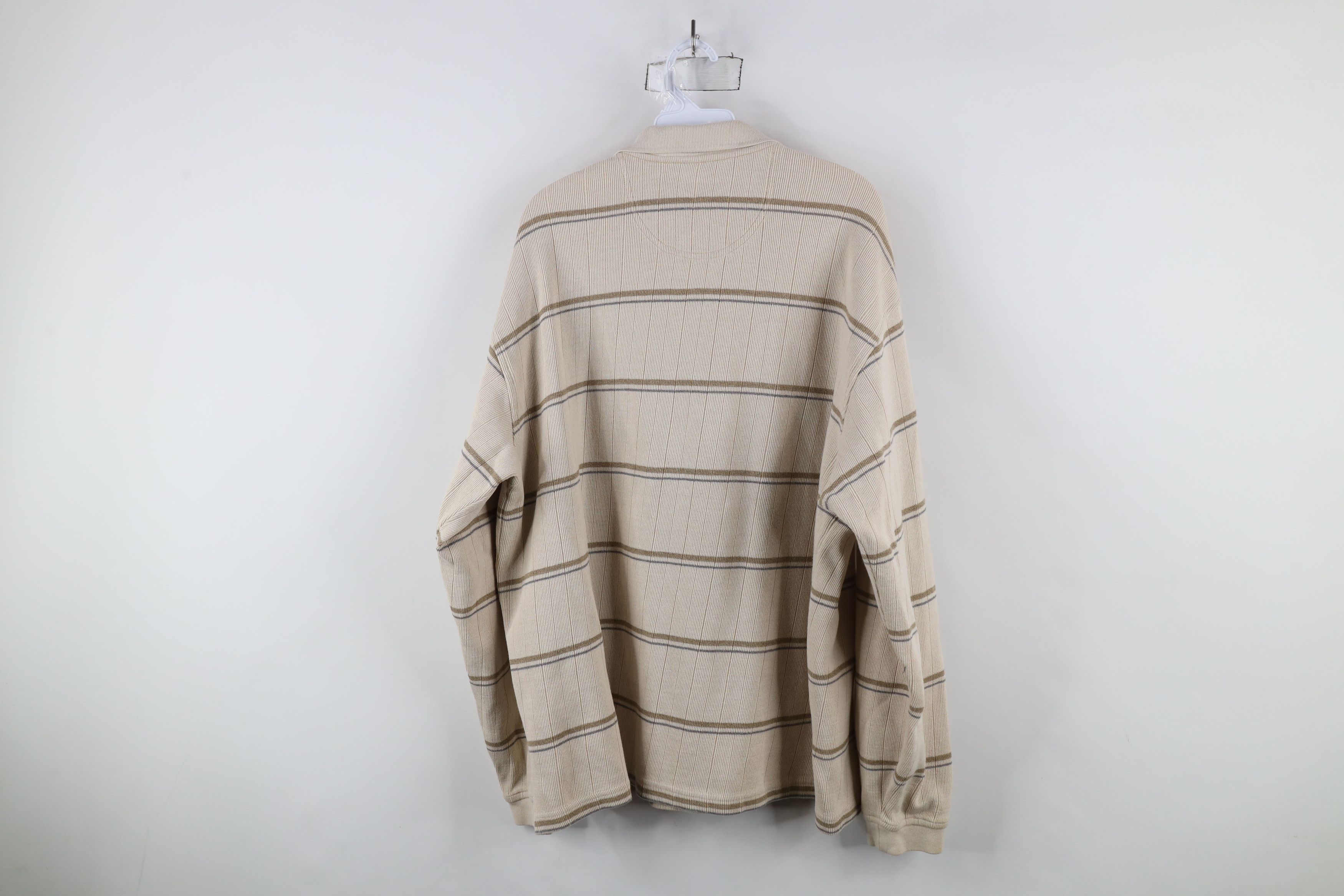 Vintage Vintage 90s Streetwear Heavy Ribbed Long Sleeve Polo Shirt Size US XL / EU 56 / 4 - 10 Thumbnail