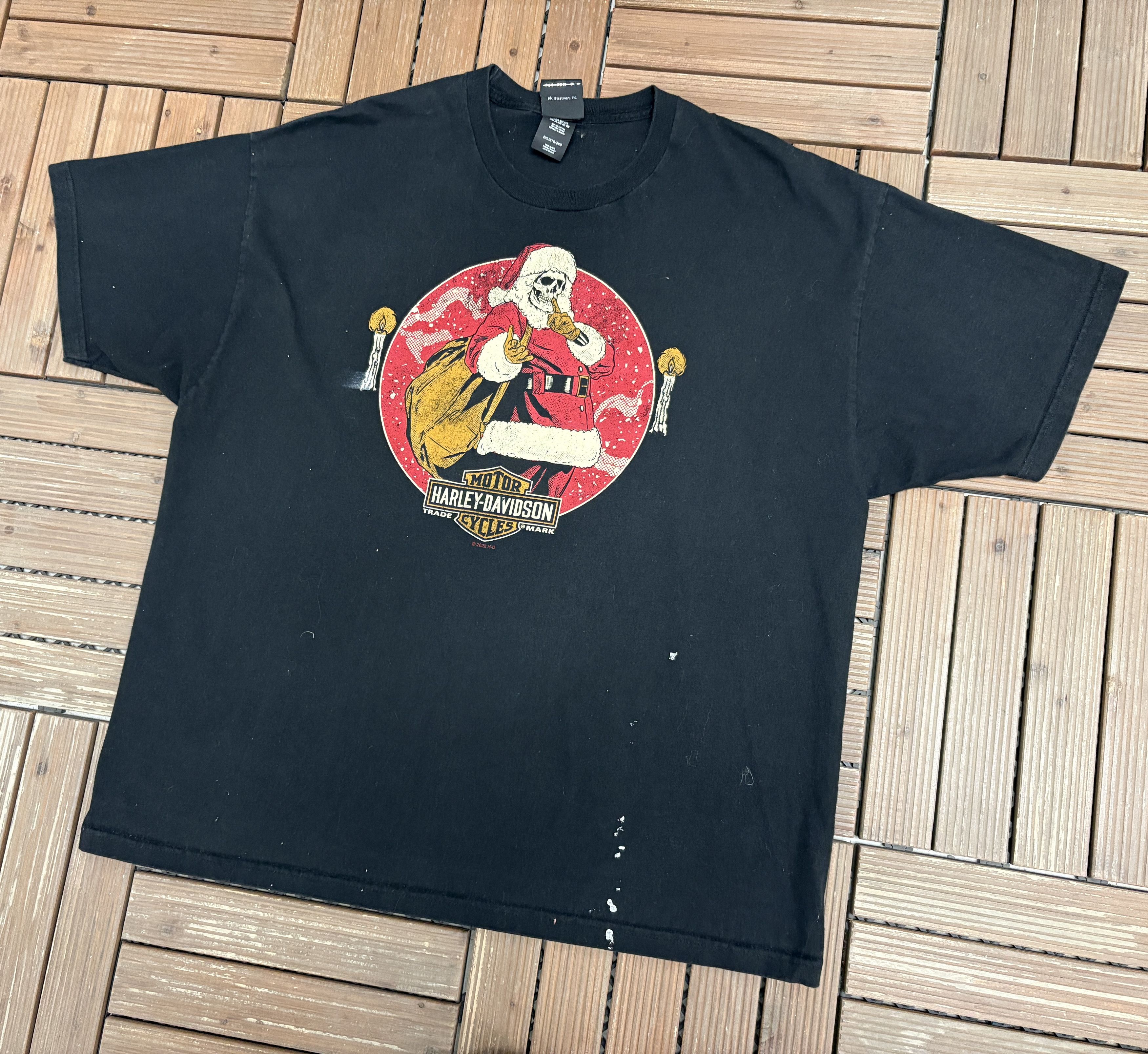 Vintage Harley Davidson Rochelle Park, NJ Vintage Blue T-Shirt Size US XXL / EU 58 / 5 - 3 Thumbnail