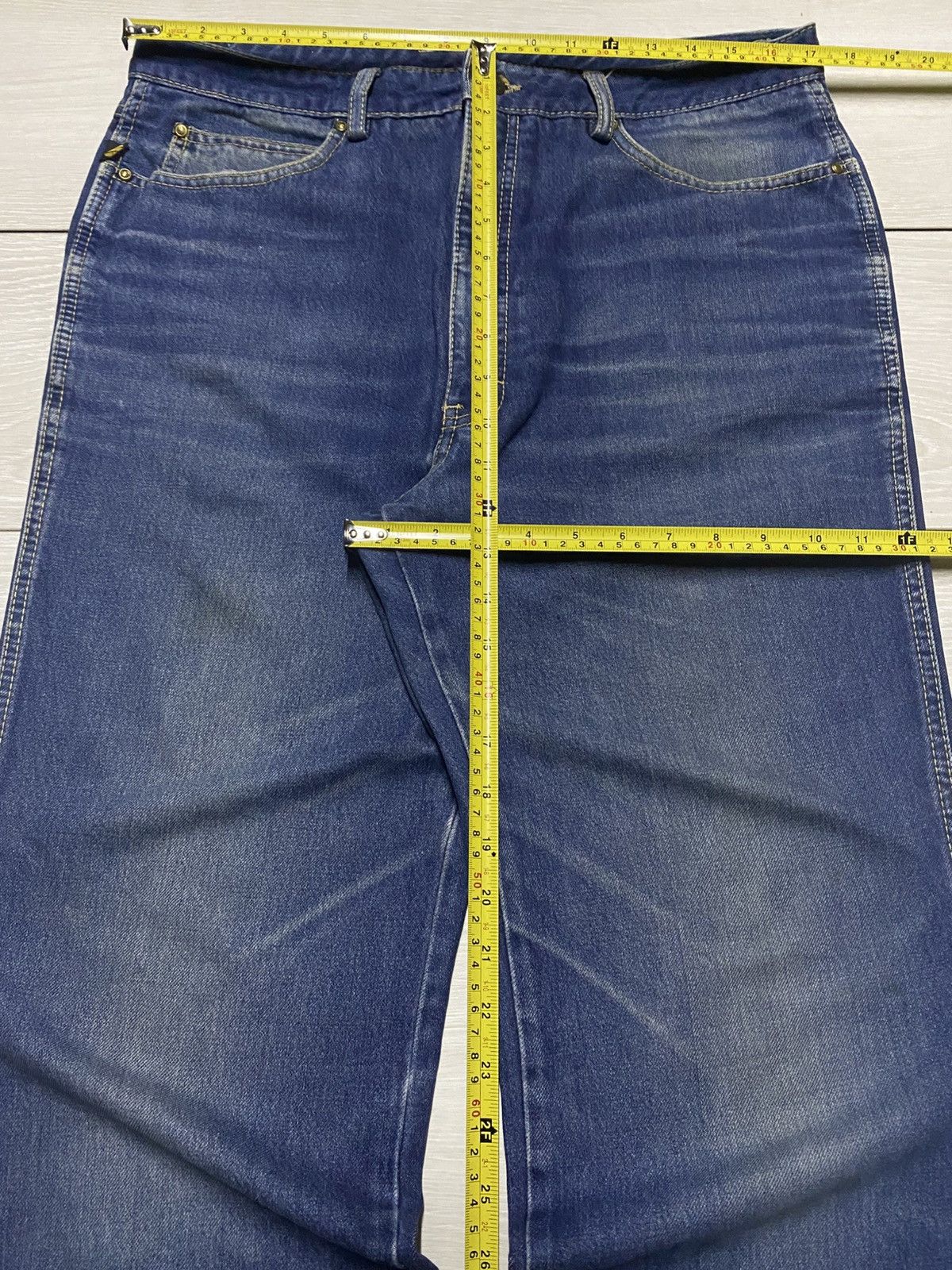 Japanese Brand Vintage American/Japanese Sasson Blue Wash Baggy Jeans Size US 34 / EU 50 - 12 Thumbnail
