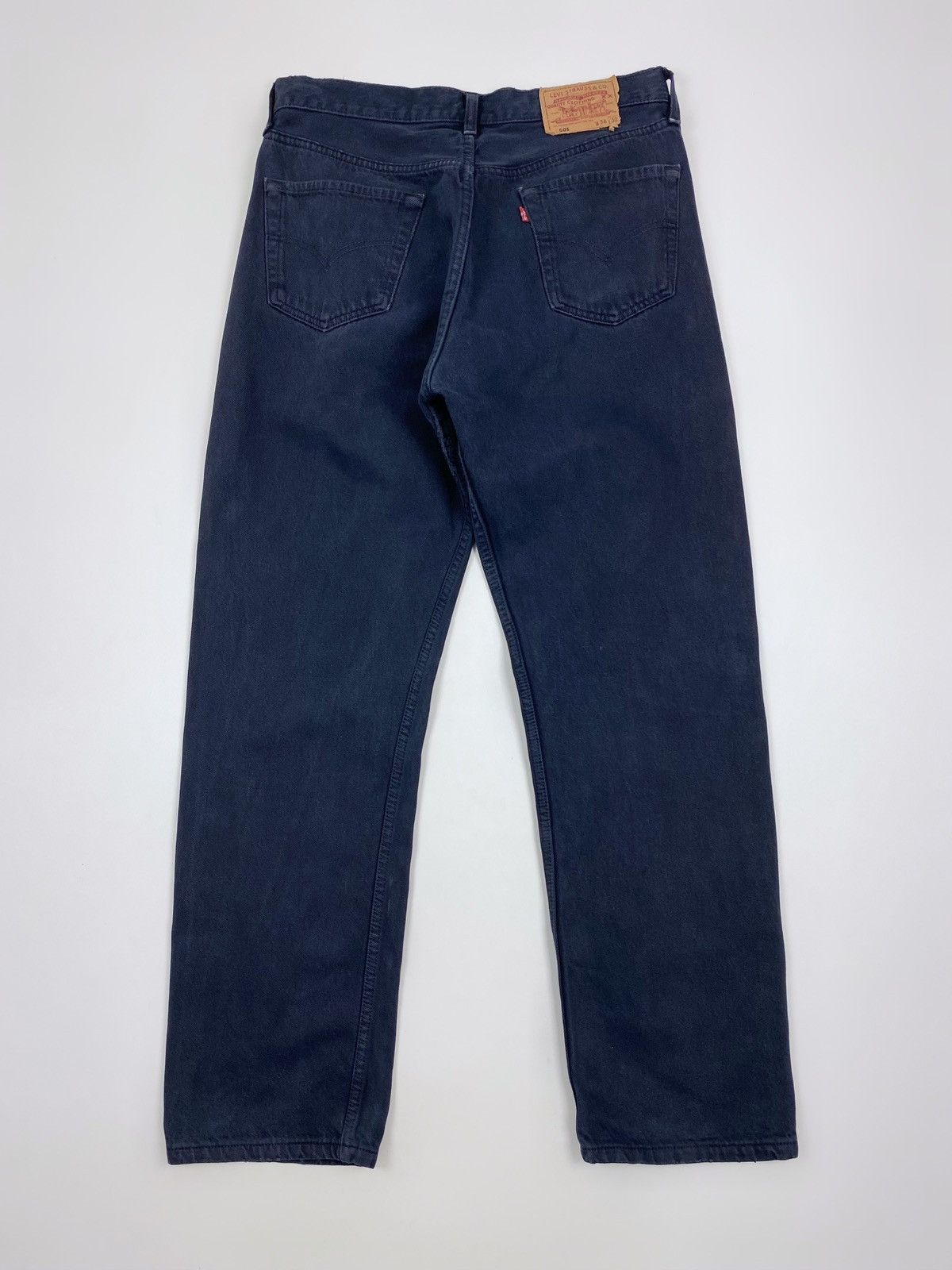 1990's Vintage Levi's 501 Dark Navy Denim Pants 36X32