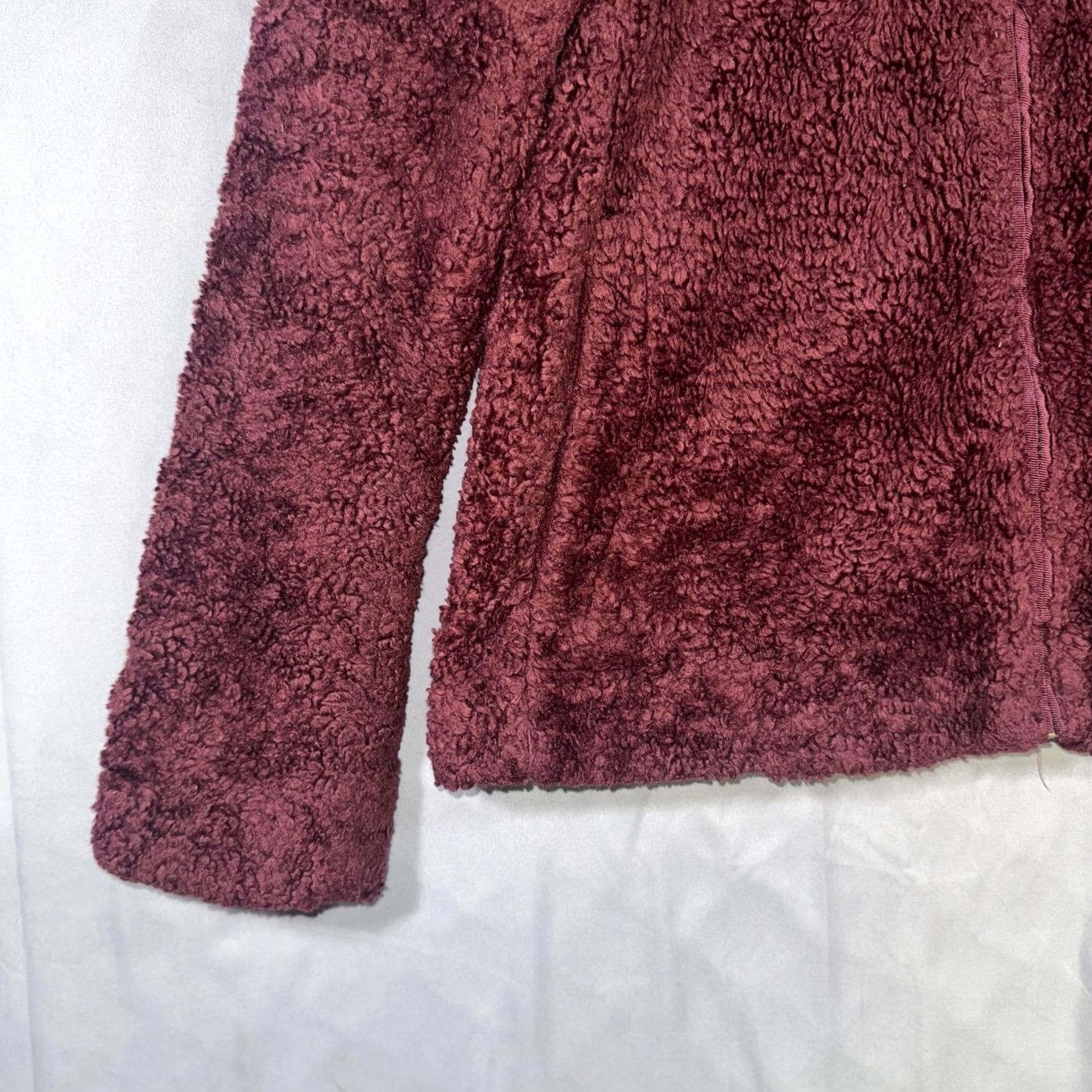 Pendleton VINTAGE Pendleton Jacket Mens M Full Zip Sherpa Fleece Burgundy Red Plaid Lined Warm Bomber Jacket Mens Burgundy Sherpa Fleece Jacket Size US M / EU 48-50 / 2 - 7 Thumbnail