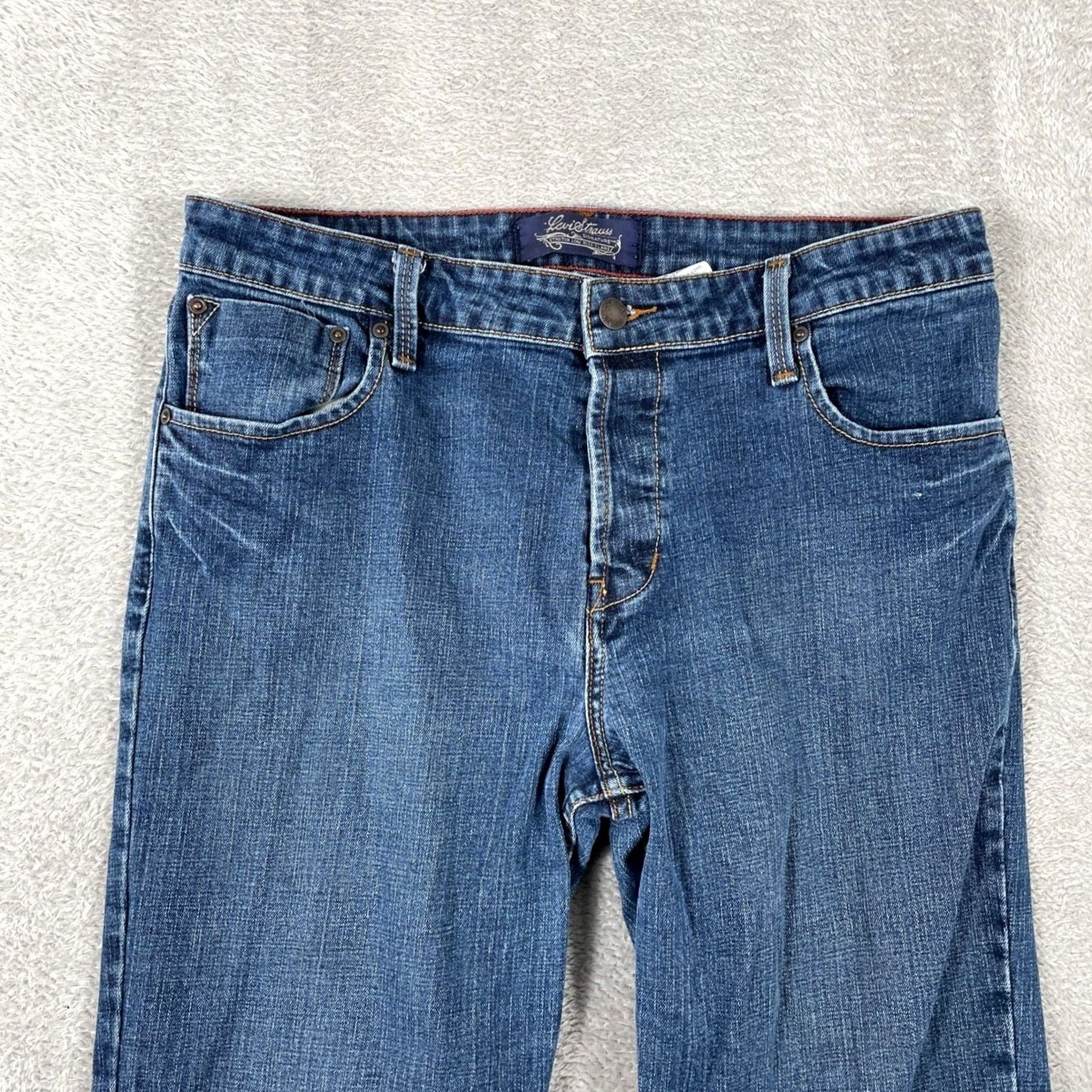 Vintage VINTAGE Levi's Flare Jeans Womens 13 Blue Low Rise Button Fly Distressed 5-Pocket Denim Jeans Size 34" / US 12 / IT 48 - 7 Thumbnail